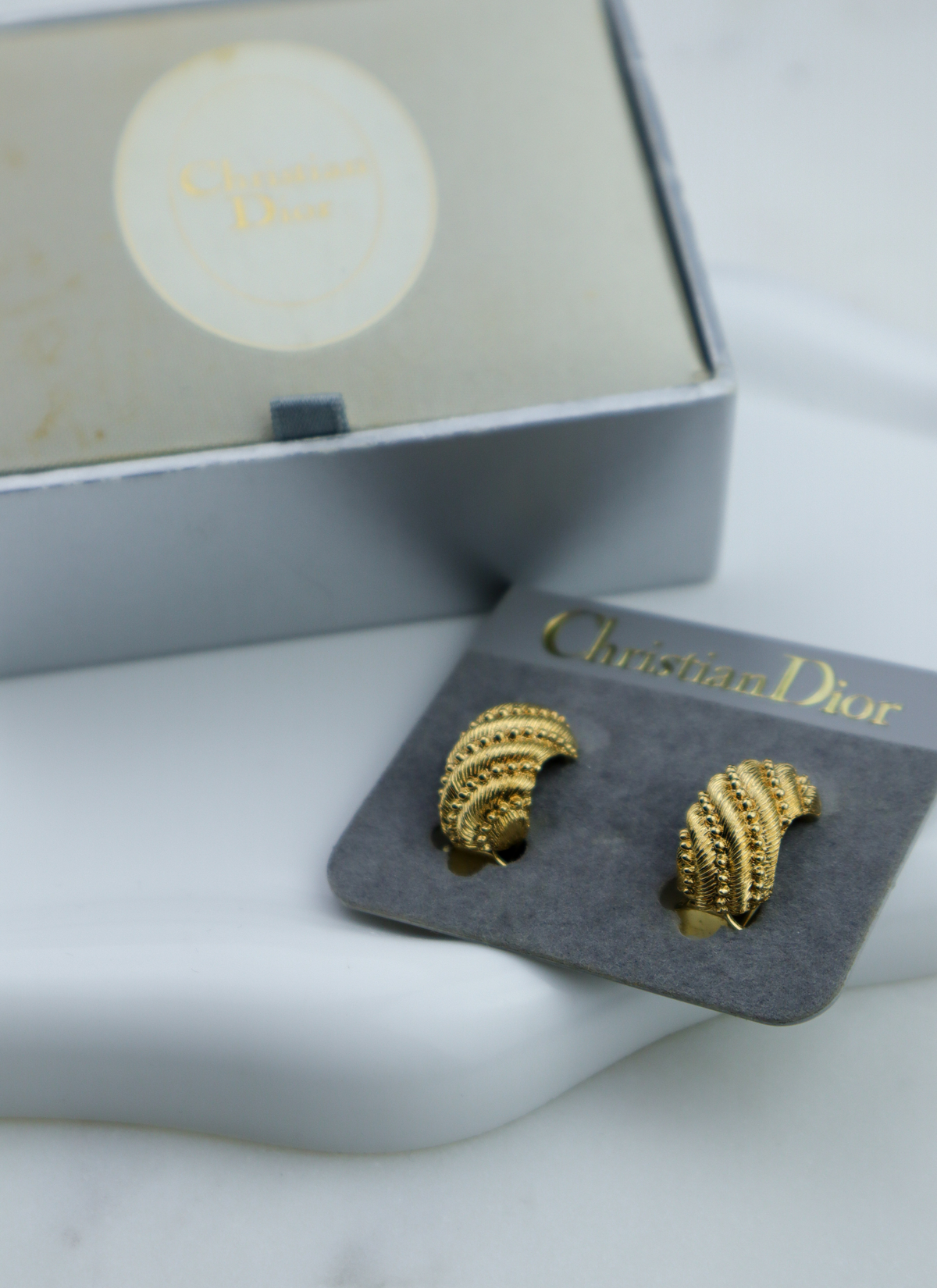 Christian Dior klipsy z oryginalnym pudełkiem