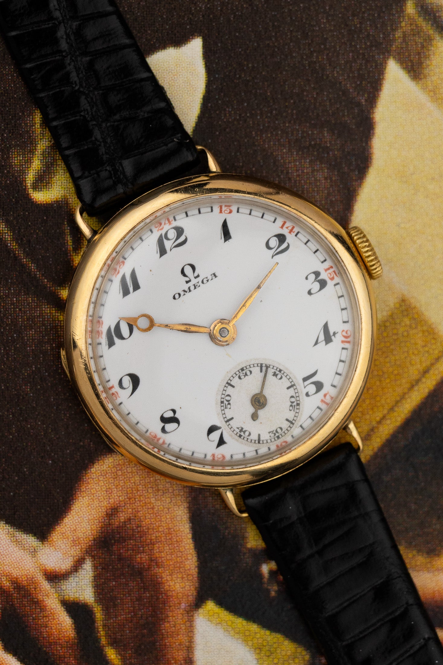 1923 14K Ladies Omega Trench Watch Serviced