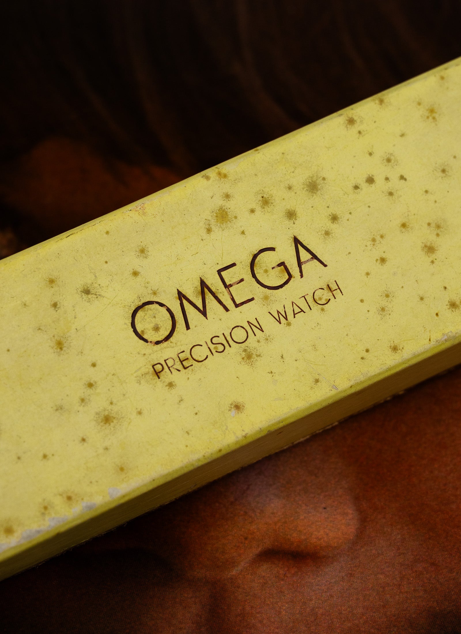 1940s 14K Omega Tank Art Deco Dial Serviced Box