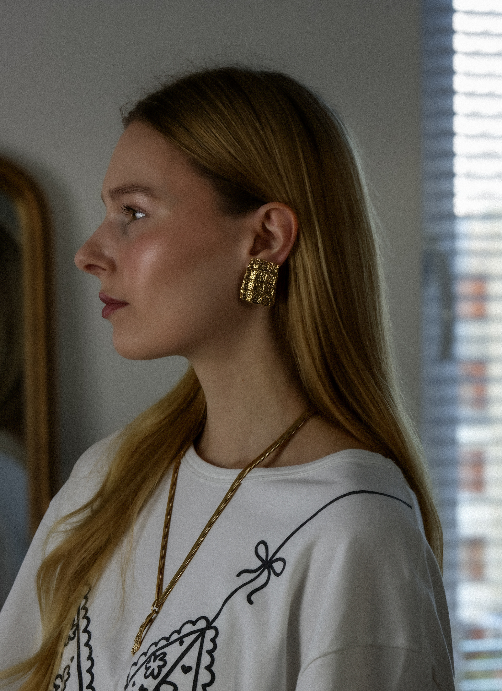 Yves Saint Laurent – klipsy z geometrycznym wzorem