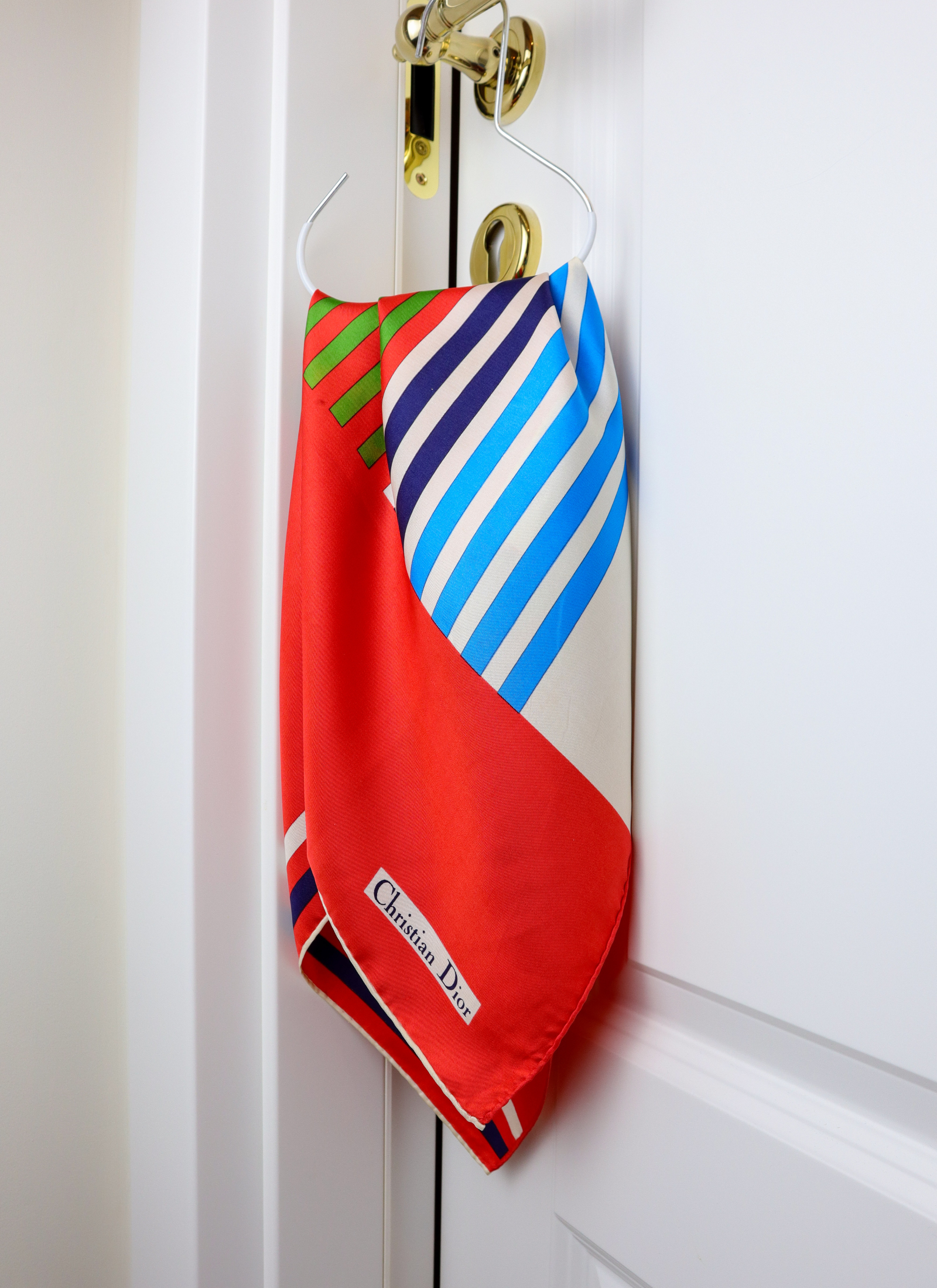 Christian Dior - jedwabna apaszka "Marine Lines"