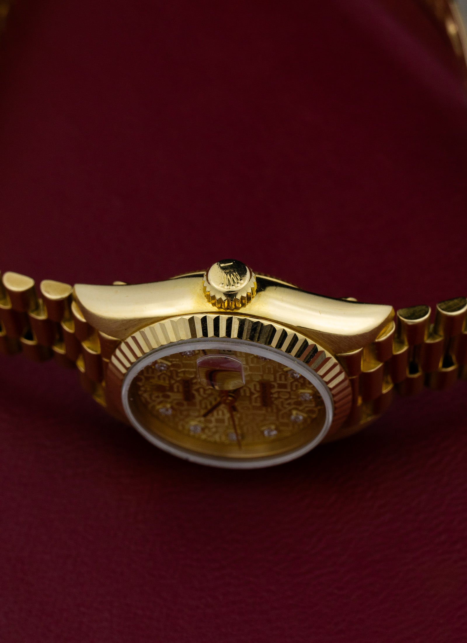 1987 18K Lady Rolex Datejust Diamonds Anniversary Dial 69178 Box