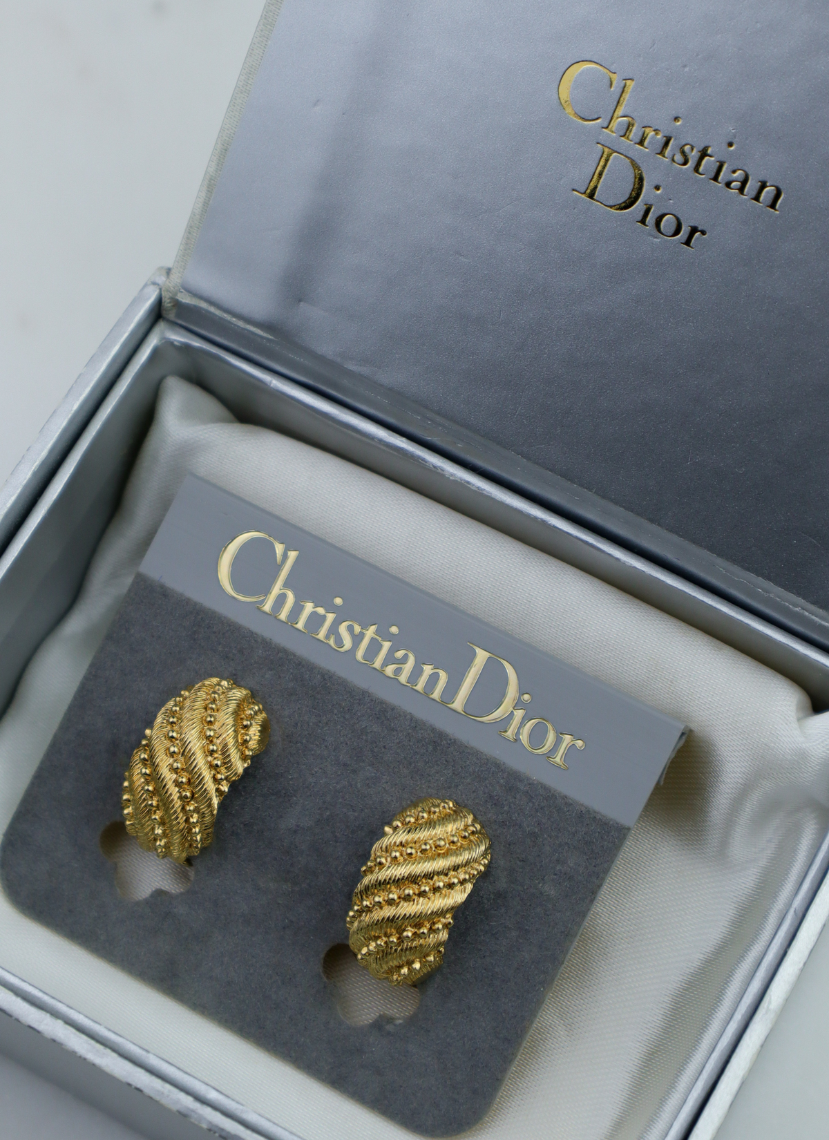 Christian Dior klipsy z oryginalnym pudełkiem