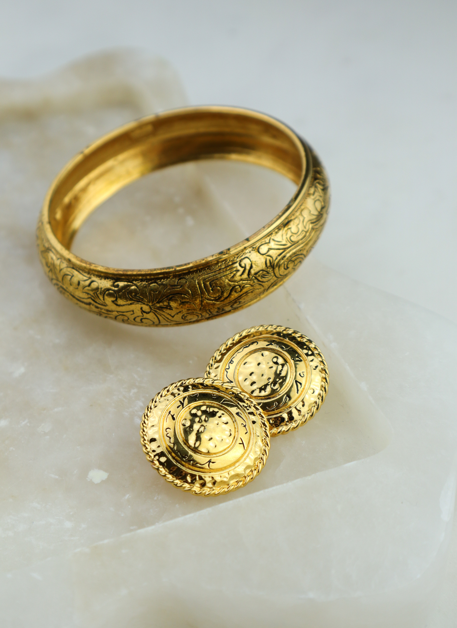 Yves Saint Laurent - arabeskowa bransoletka bangle vintage