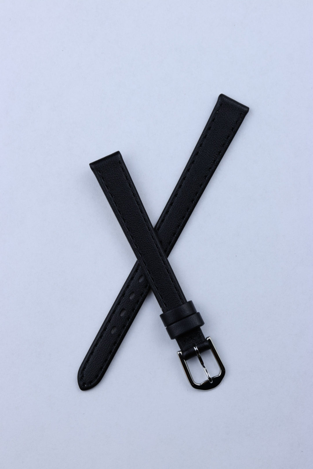 Pasek skórzany damski K.REDA czarny klasyczny gładki z przeszyciem (P066)