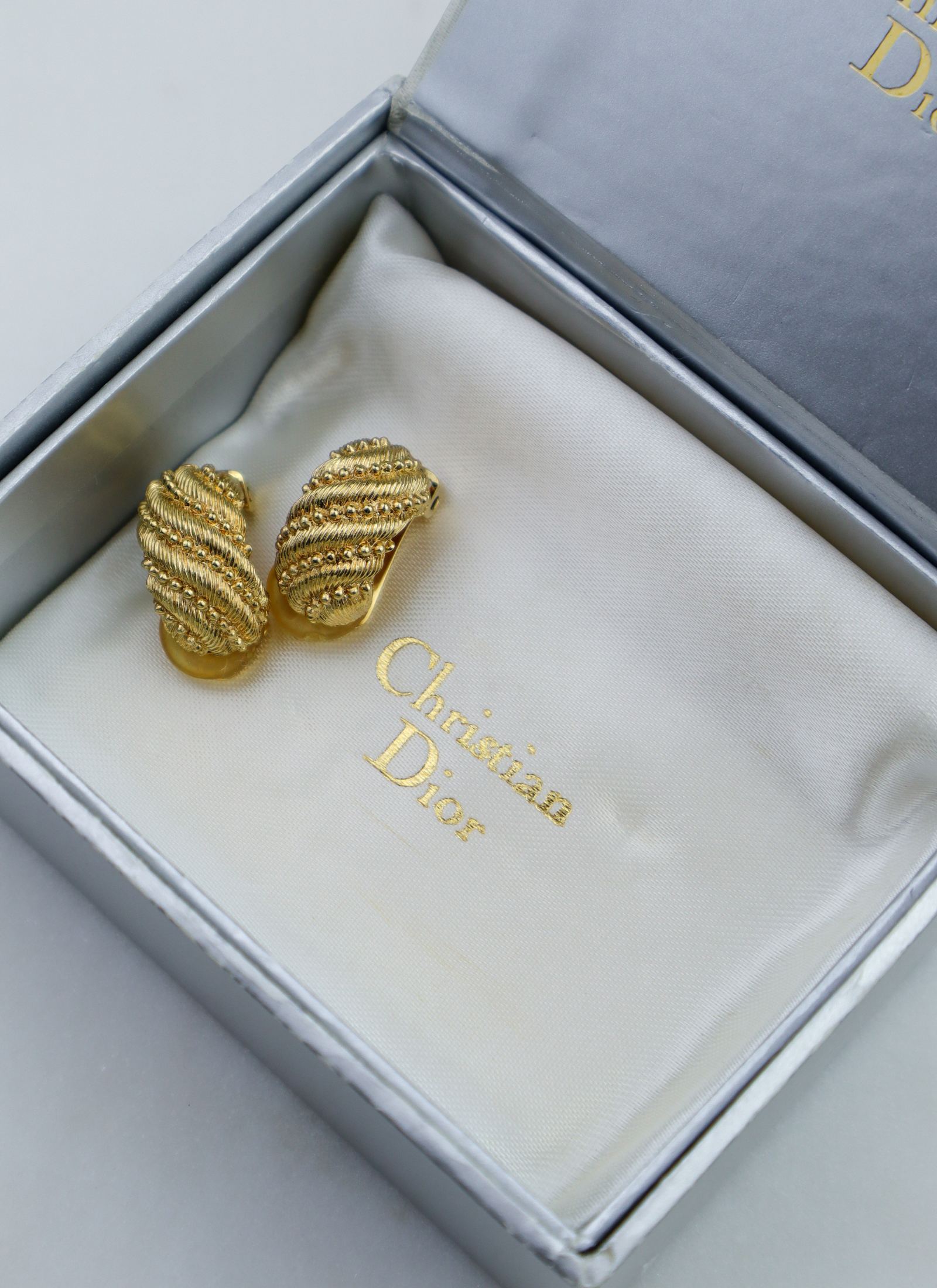 Christian Dior klipsy z oryginalnym pudełkiem