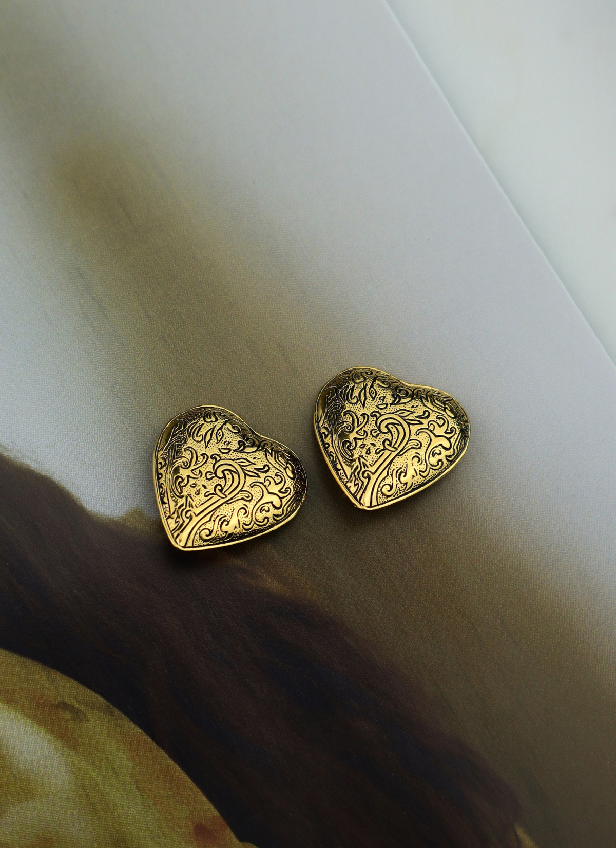 Yves Saint Laurent vintage klipsy Arabesque Heart