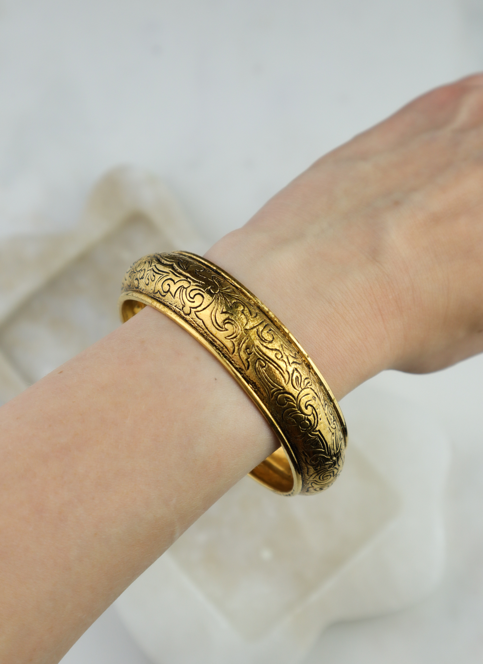 Yves Saint Laurent - arabeskowa bransoletka bangle vintage