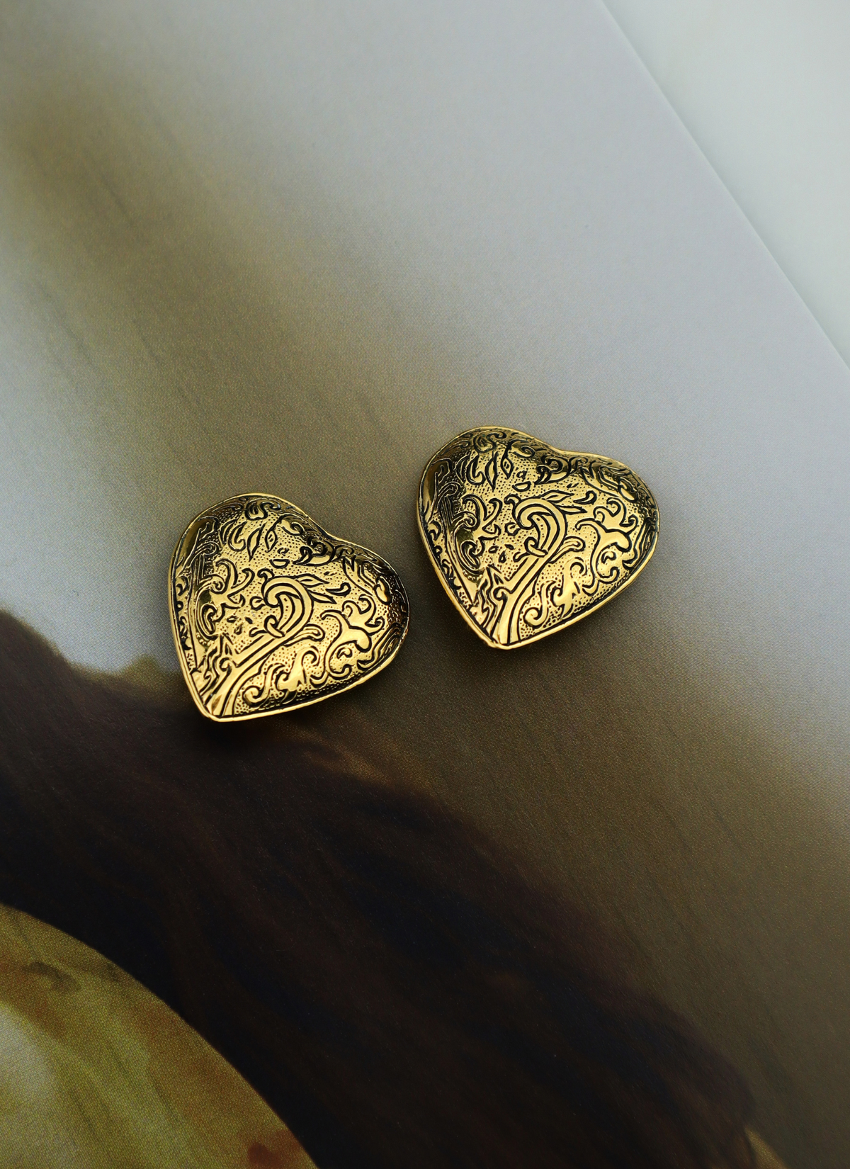 Yves Saint Laurent vintage klipsy Arabesque Heart
