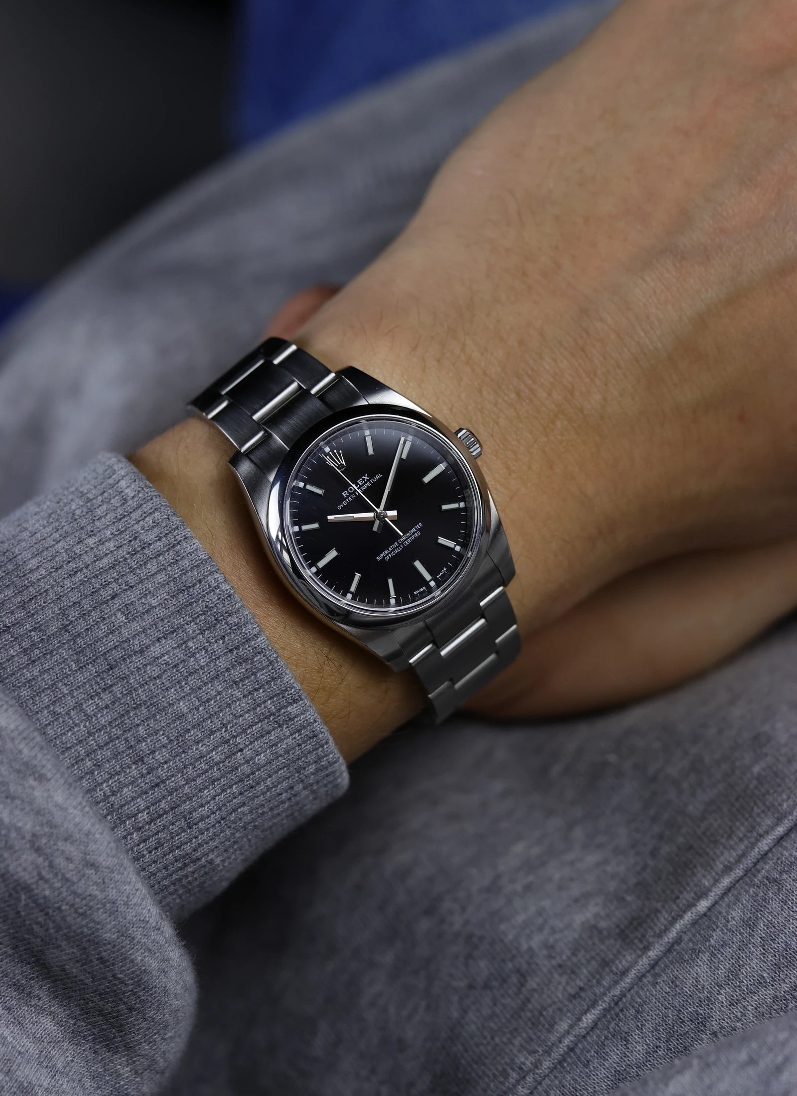 2010s Rolex Oyster Perpetual Black Dial 114200 Box