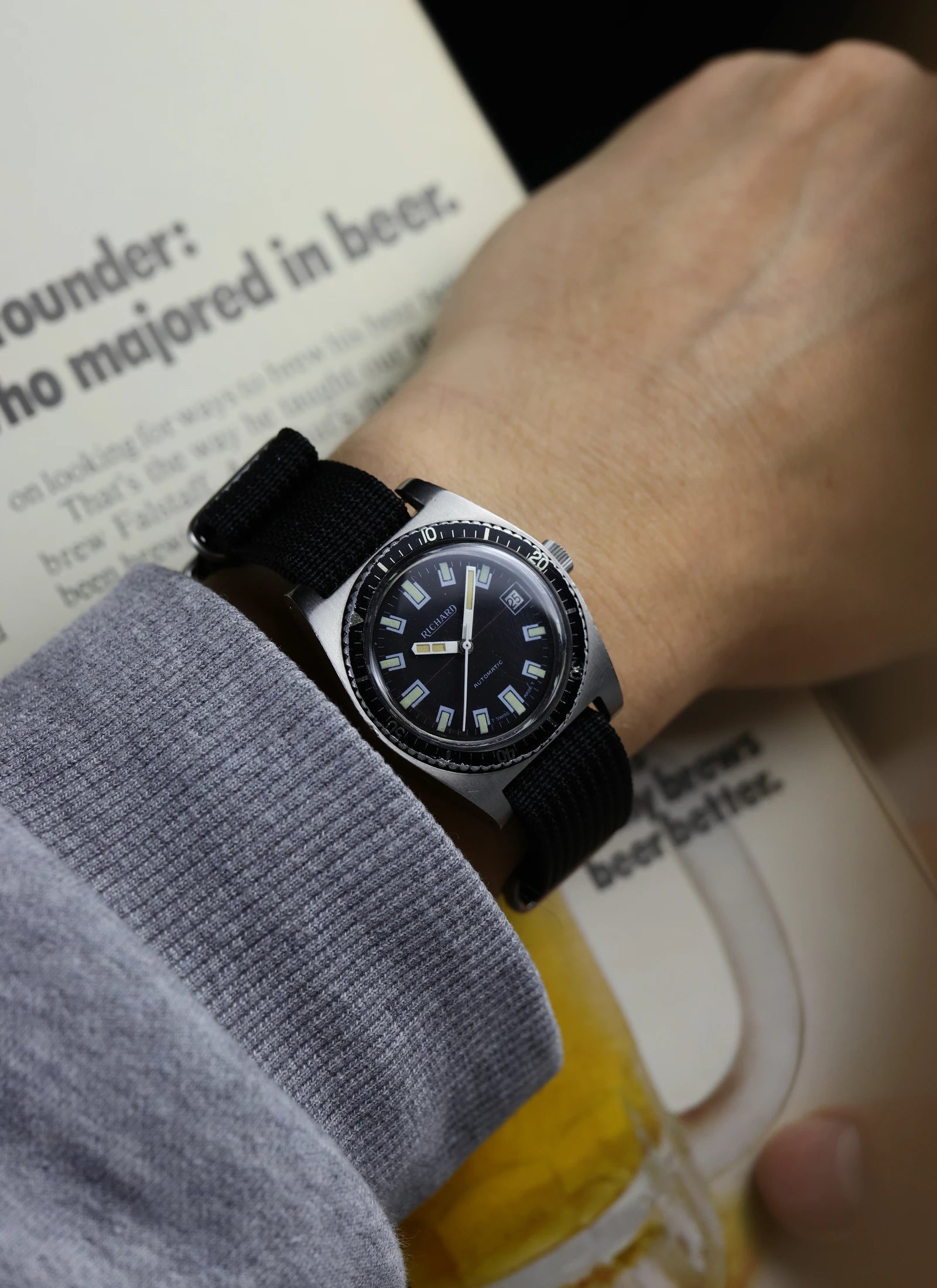 1970s Richard Vintage Diver Automatic Super Waterproof