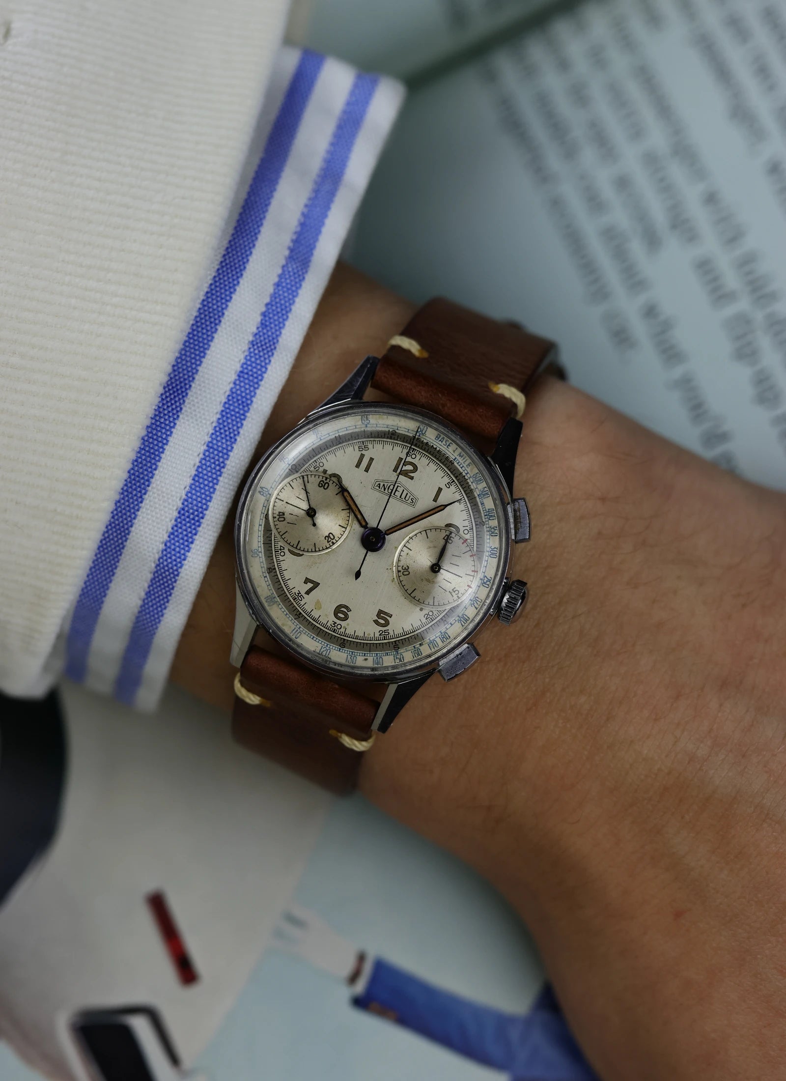 1940s Angelus Two Register Chronograph