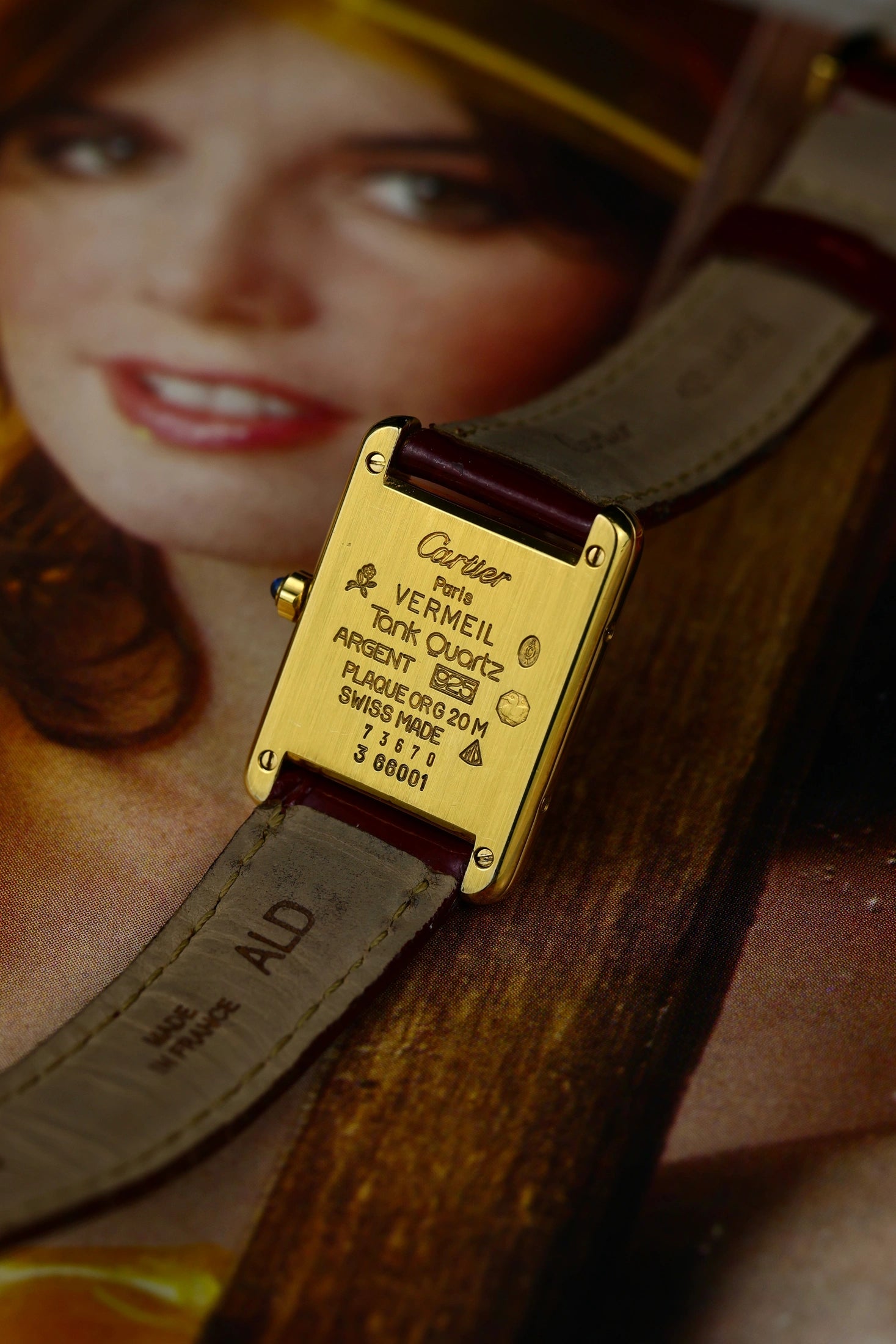 1990s Cartier Tank Must Burgundy Dial 3 66001