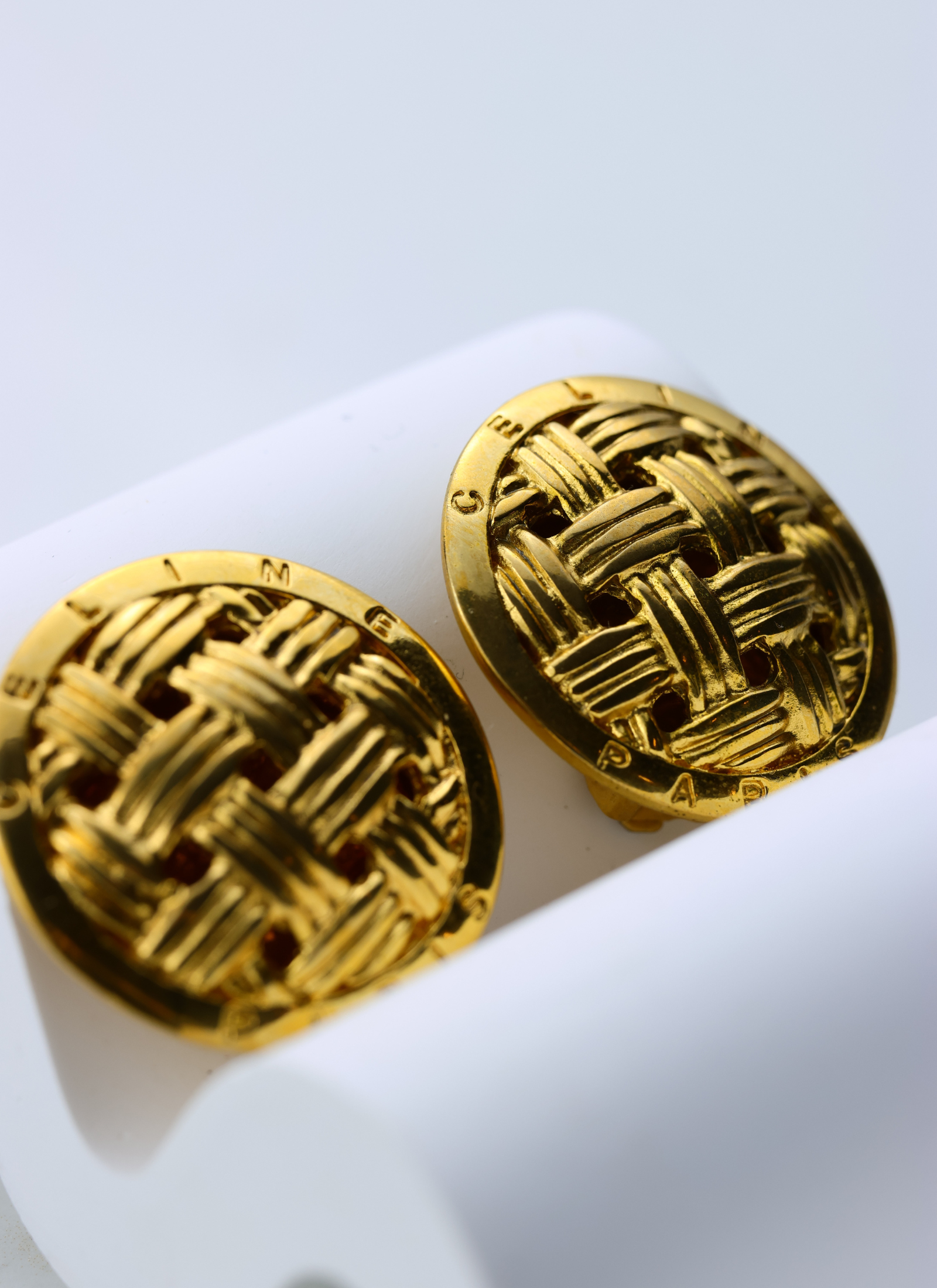 Celine - klipsy złota plecionka