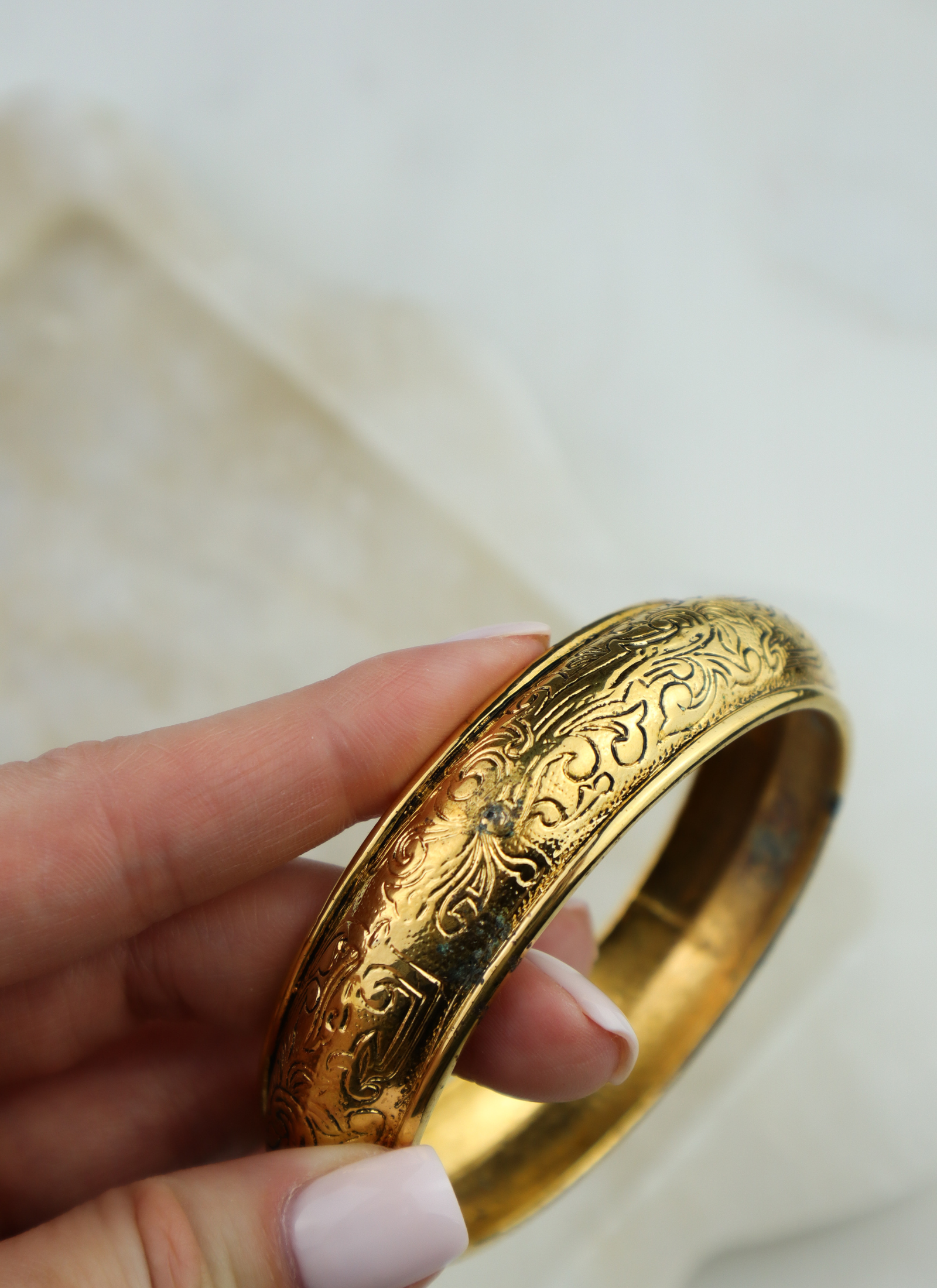 Yves Saint Laurent - arabeskowa bransoletka bangle vintage