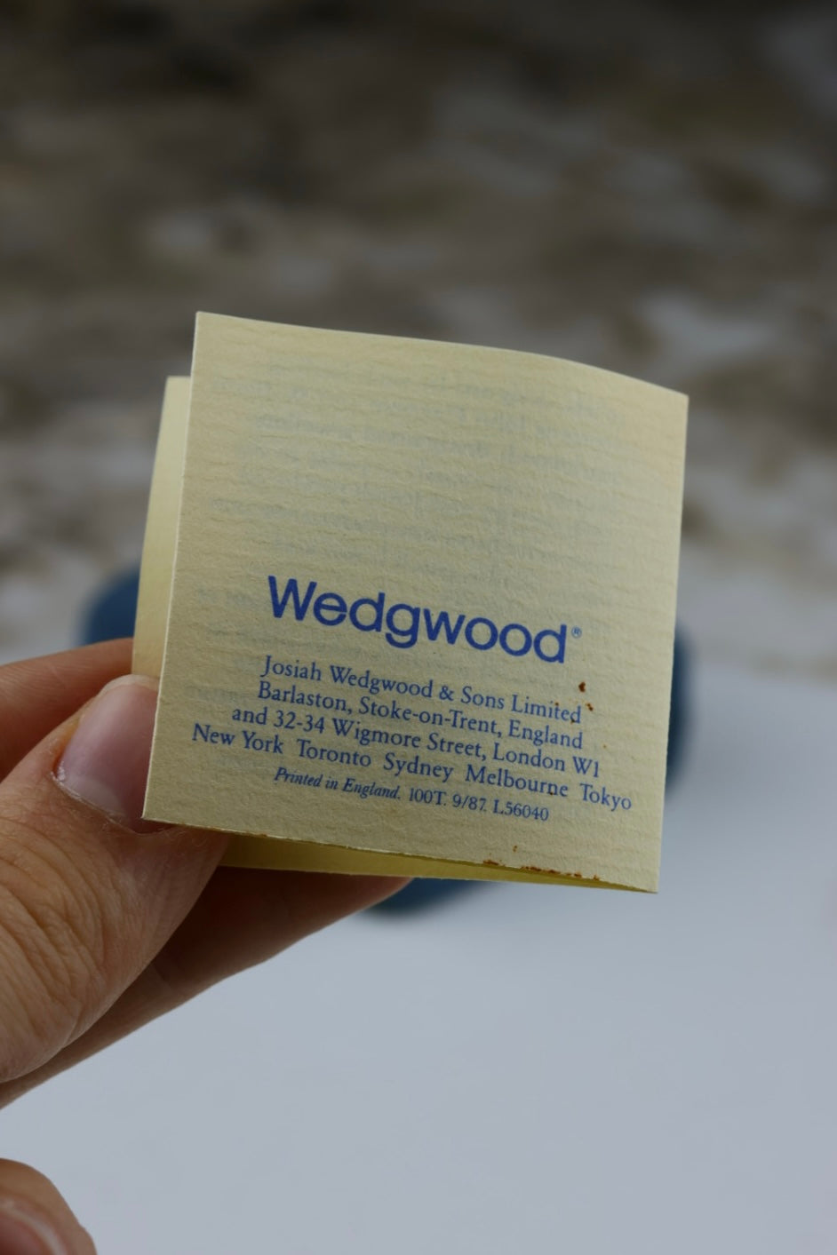 Wedgwood – spinka do krawata „The Golden Hind”, pozłacana z błękitnym wypełnieniem (S31)