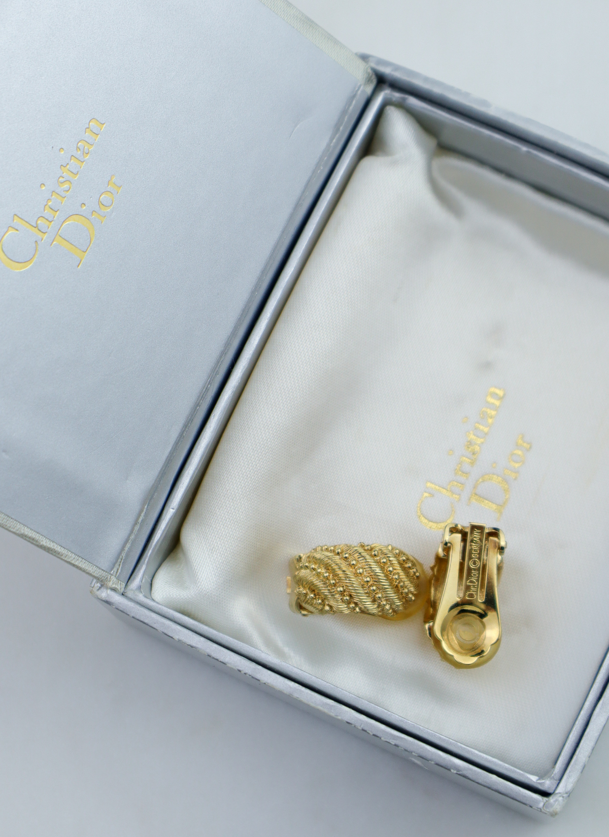 Christian Dior klipsy z oryginalnym pudełkiem