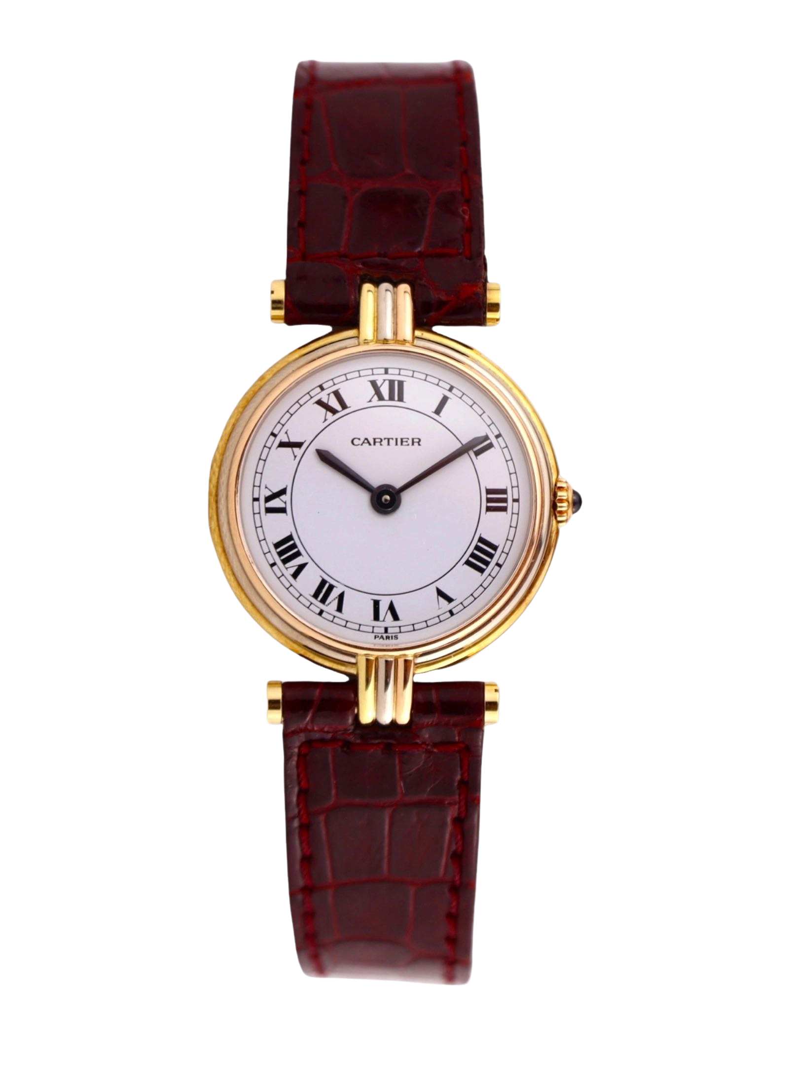SOLD 18K Lady Cartier Vendome Trinity Paris Dial