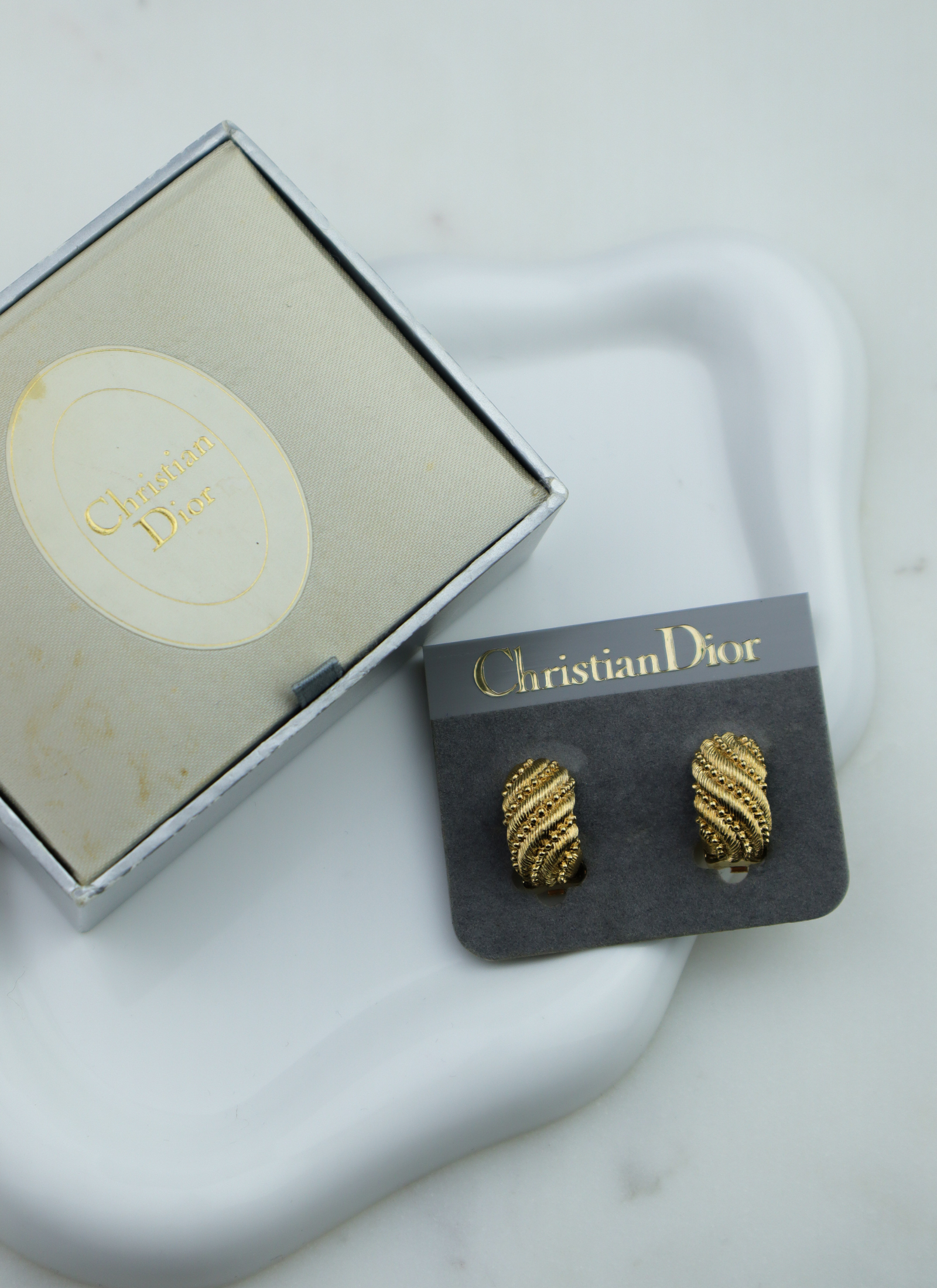 Christian Dior klipsy z oryginalnym pudełkiem