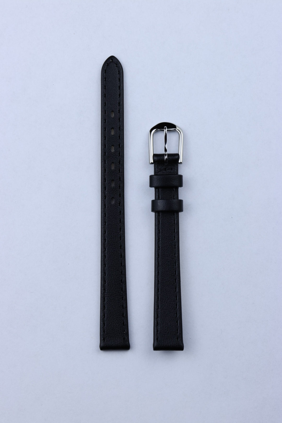 Pasek skórzany damski K.REDA czarny klasyczny gładki z przeszyciem (P066)