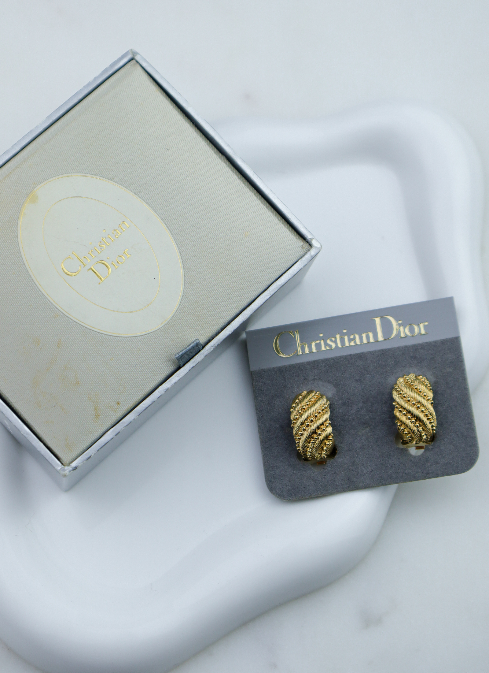 Christian Dior klipsy z oryginalnym pudełkiem