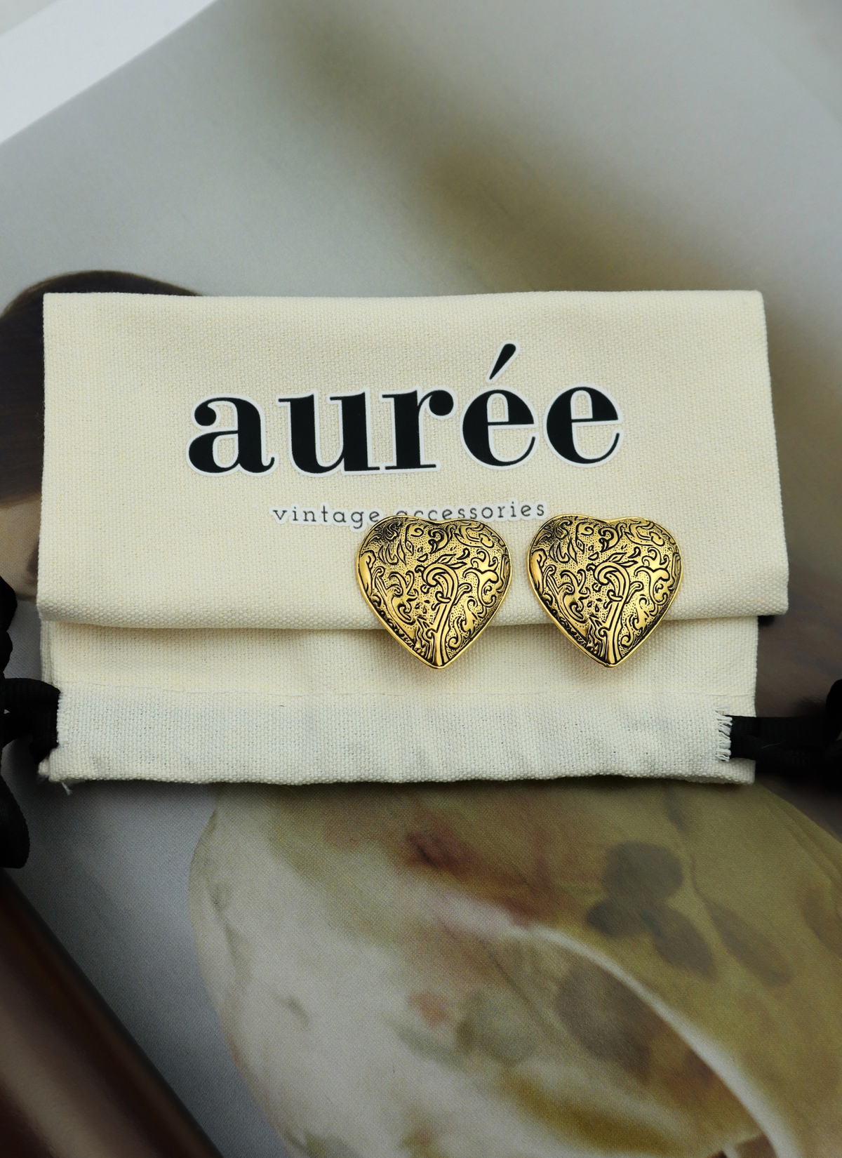 Yves Saint Laurent vintage klipsy Arabesque Heart