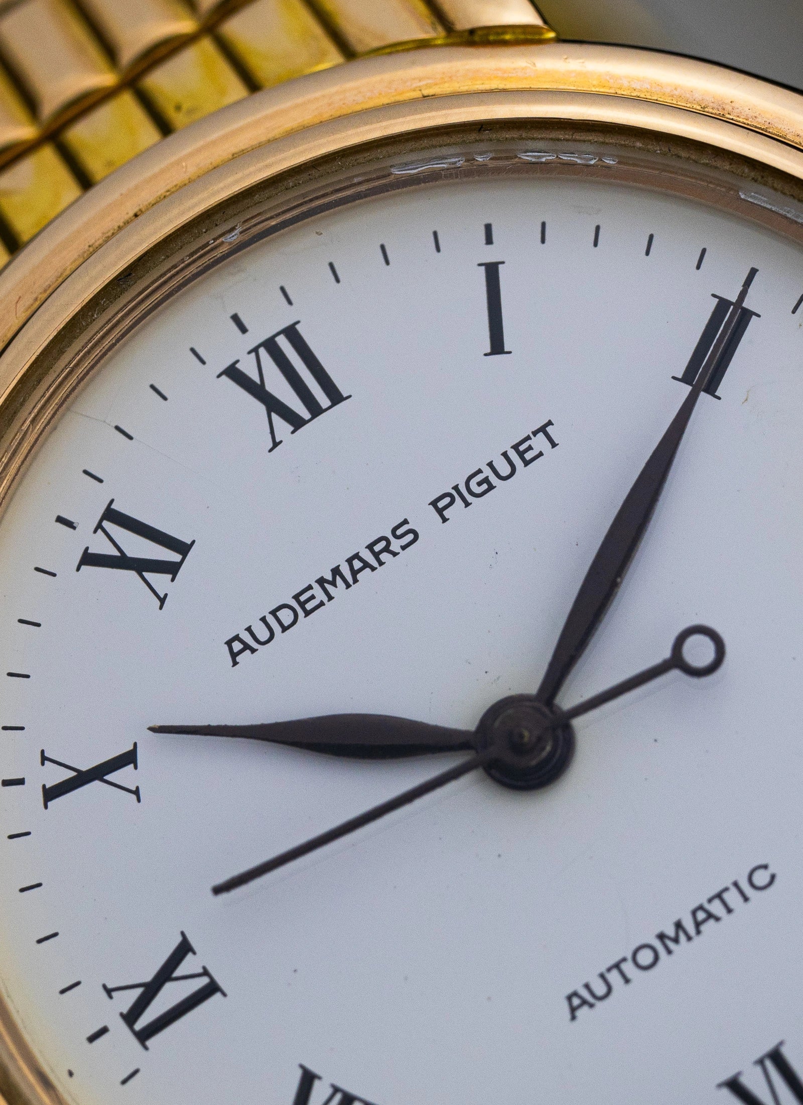 1990 18K Audemars Piguet Roman Dial 14405 Full Set