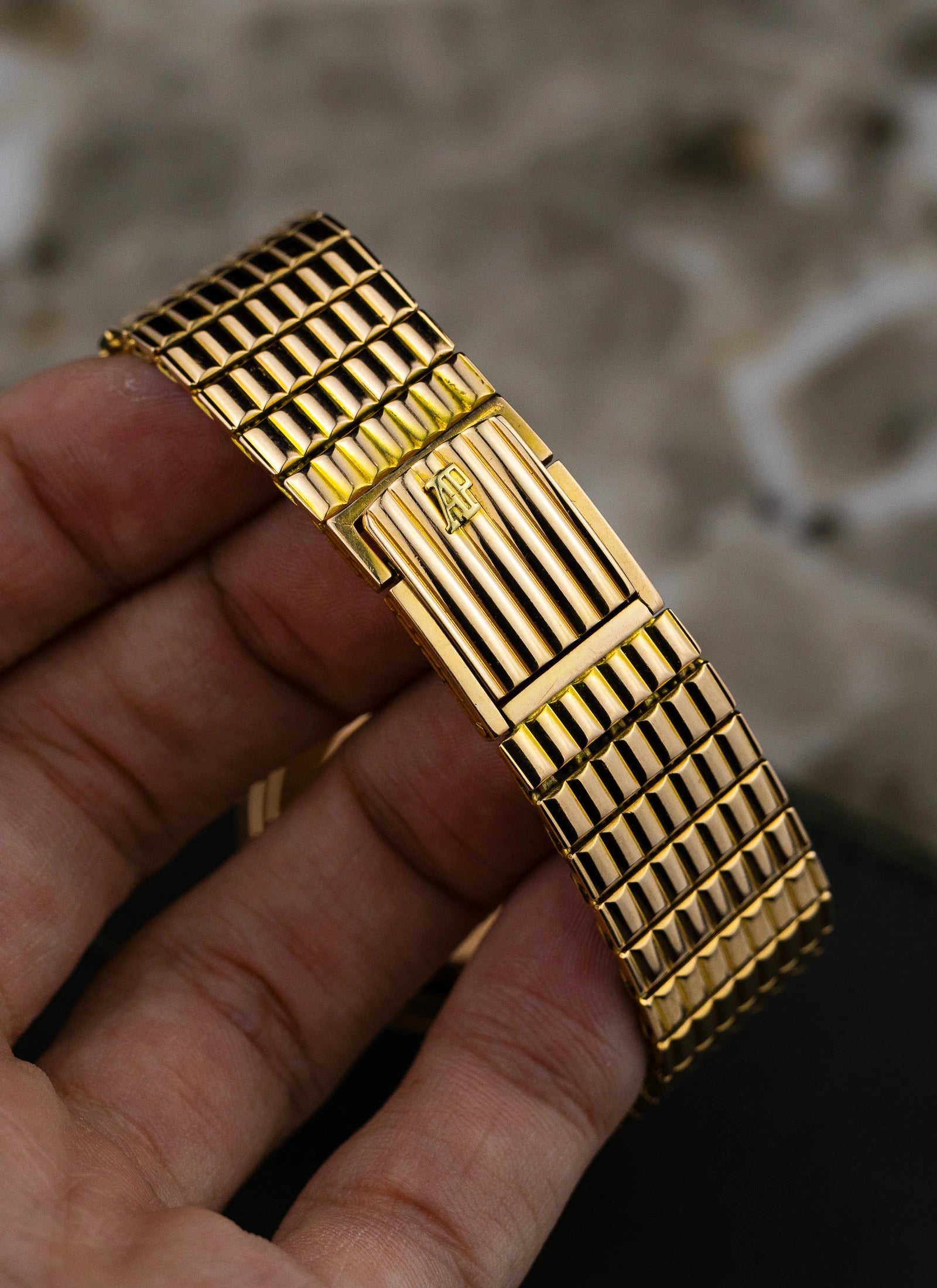 1990 18K Audemars Piguet Roman Dial 14405 Full Set
