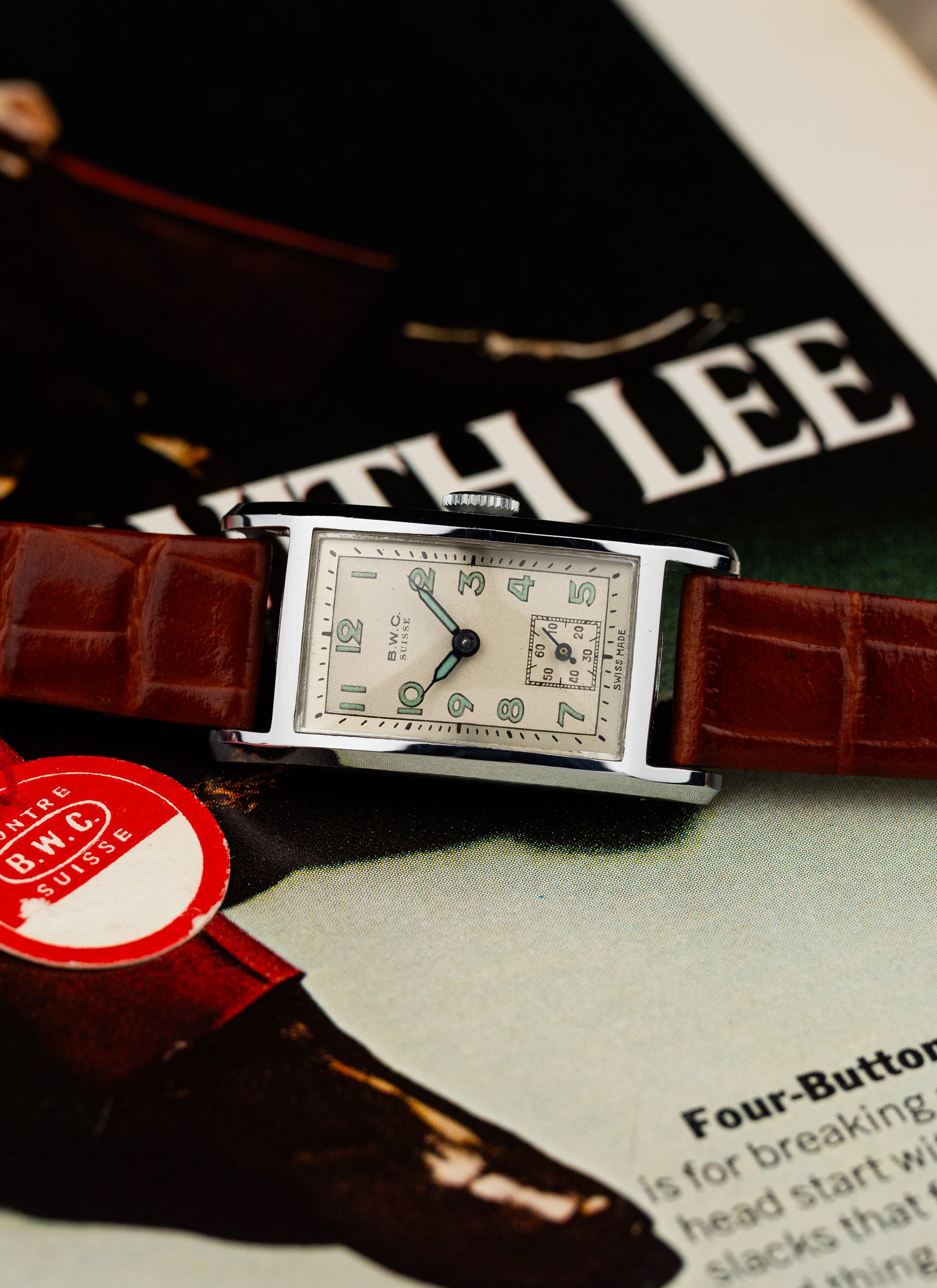 1940s BWC Suisse Rectangular Case NOS Serviced