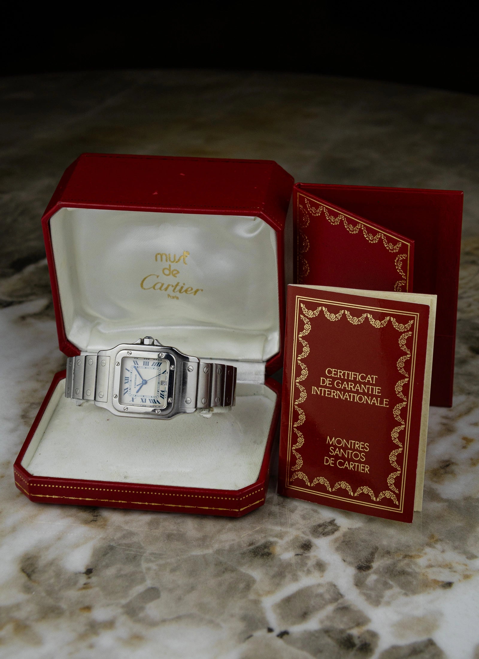 1990s Cartier Santos Galbee 987901 Full Set