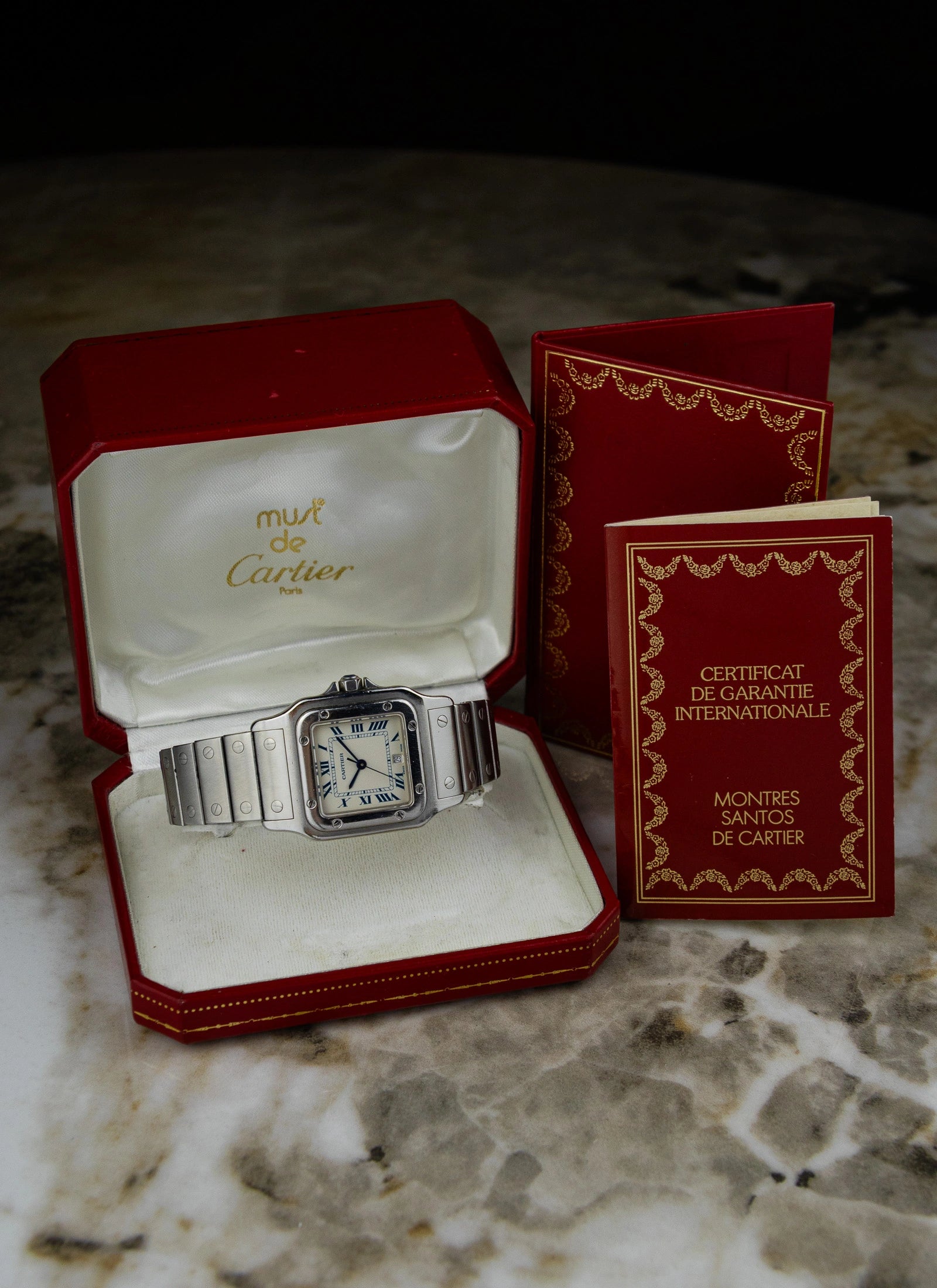 1990s Cartier Santos Galbee 987901 Full Set