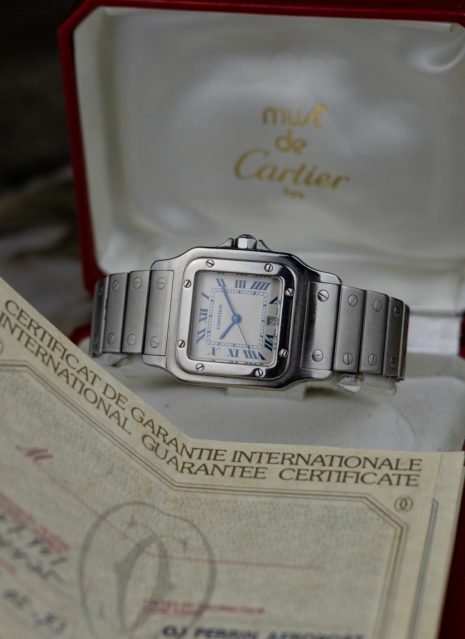 1990s Cartier Santos Galbee 987901 Full Set