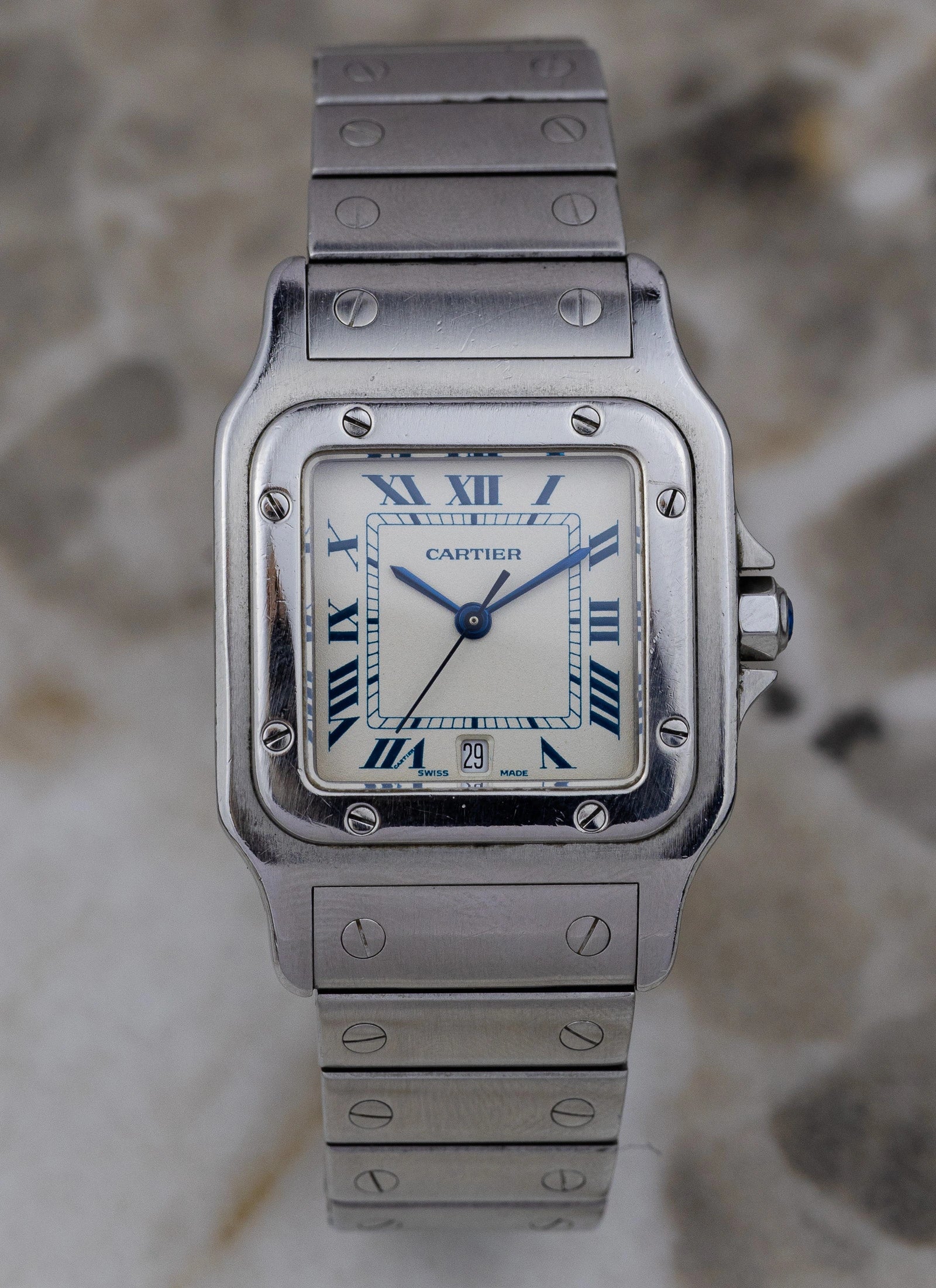 1990s Cartier Santos Galbee 987901 Full Set