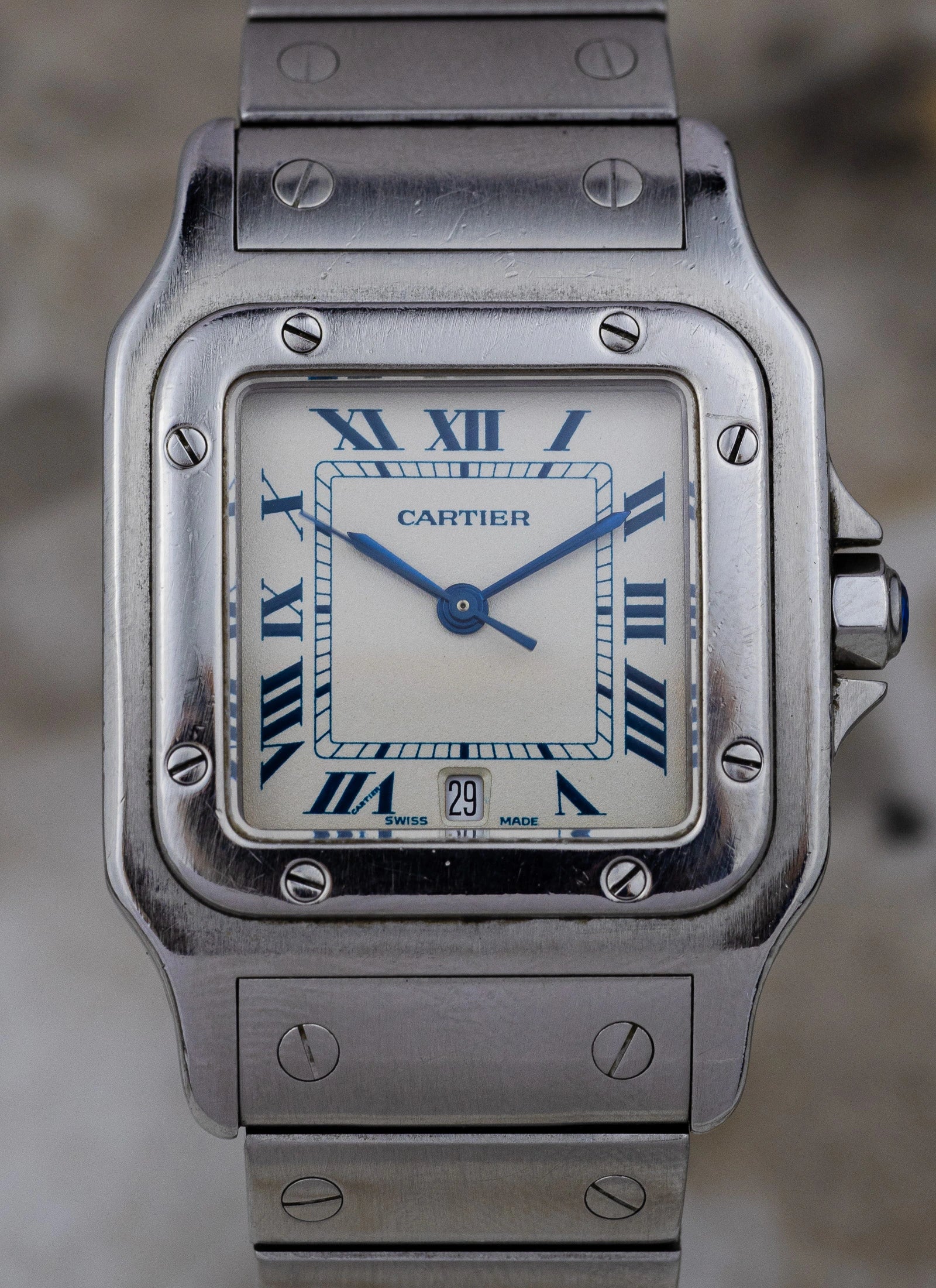1990s Cartier Santos Galbee 987901 Full Set