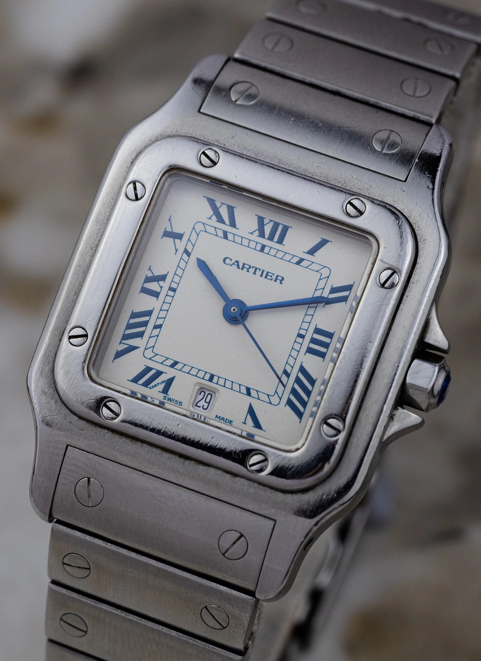 1990s Cartier Santos Galbee 987901 Full Set