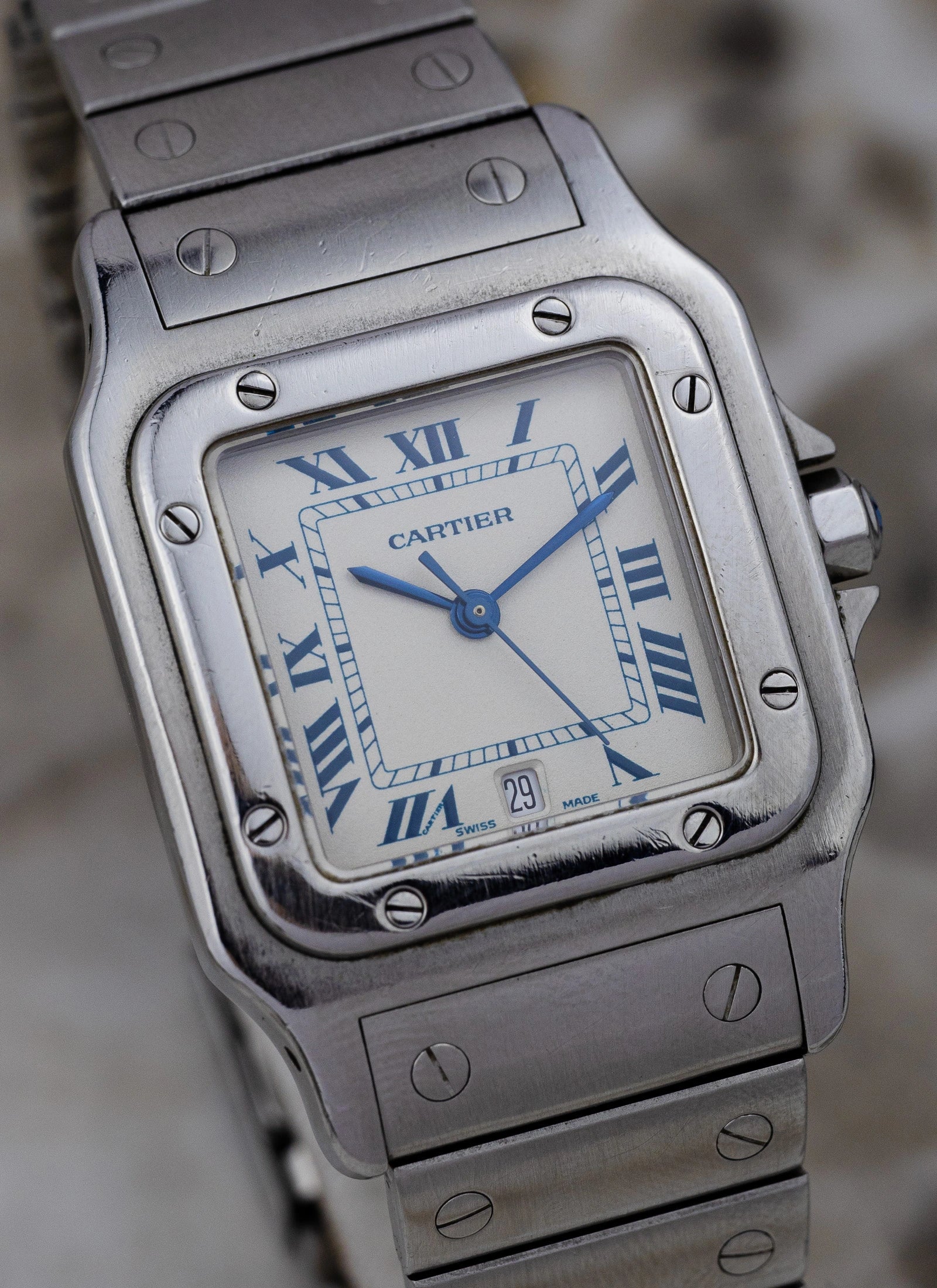 1990s Cartier Santos Galbee 987901 Full Set