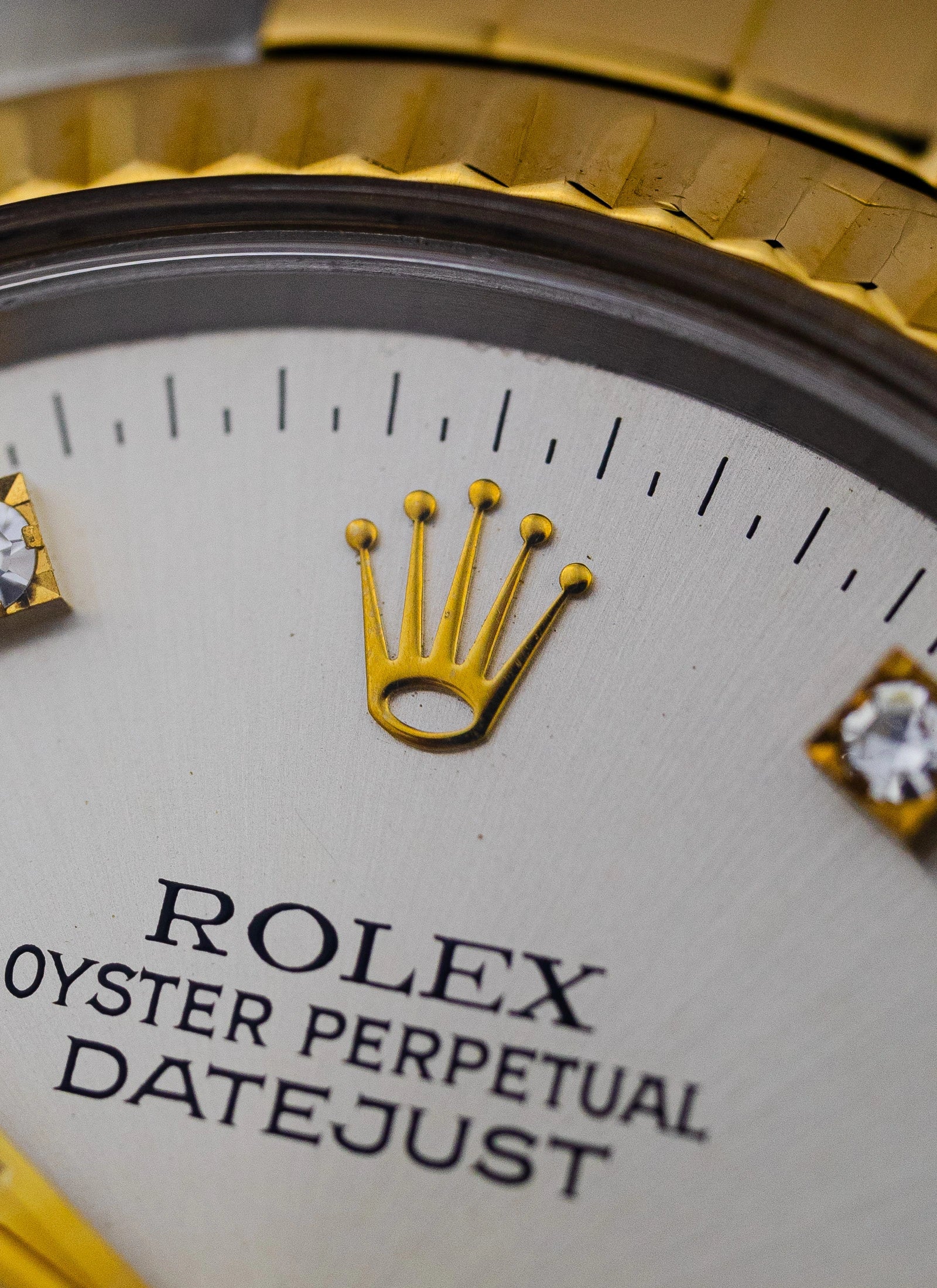 1985 Rolex Datejust Silver Diamond Dial 16013 Box
