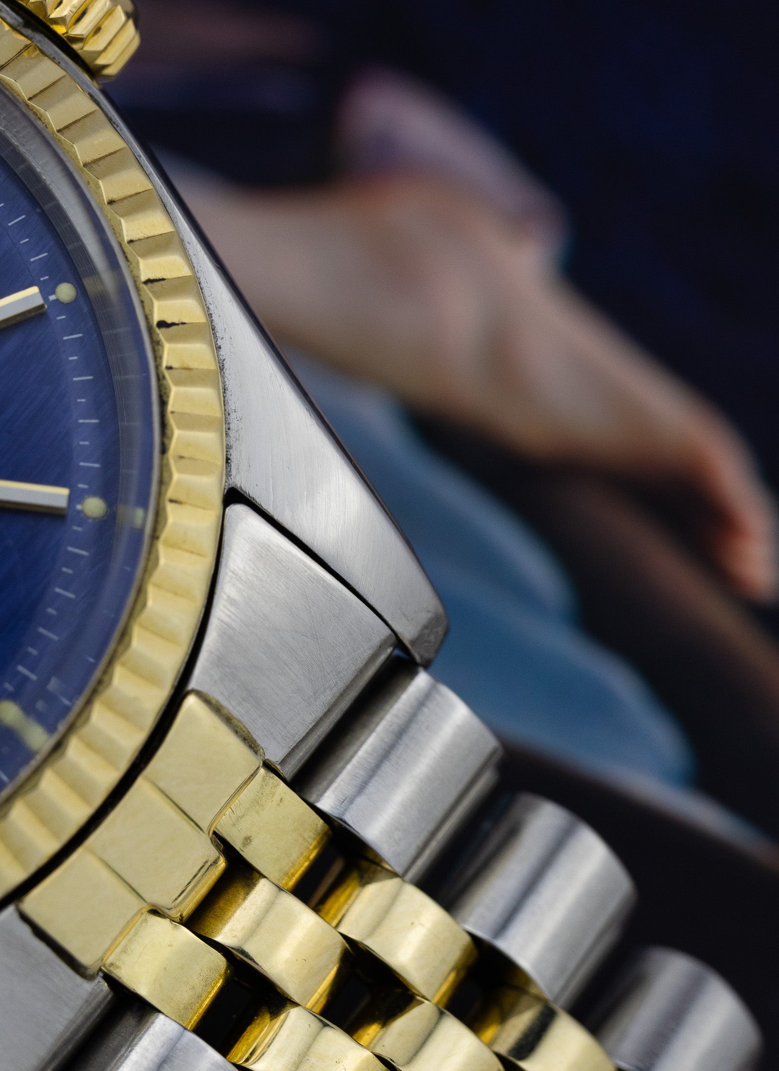 1974 Rolex Datejust Shantung Blue Dial 1601 Serviced