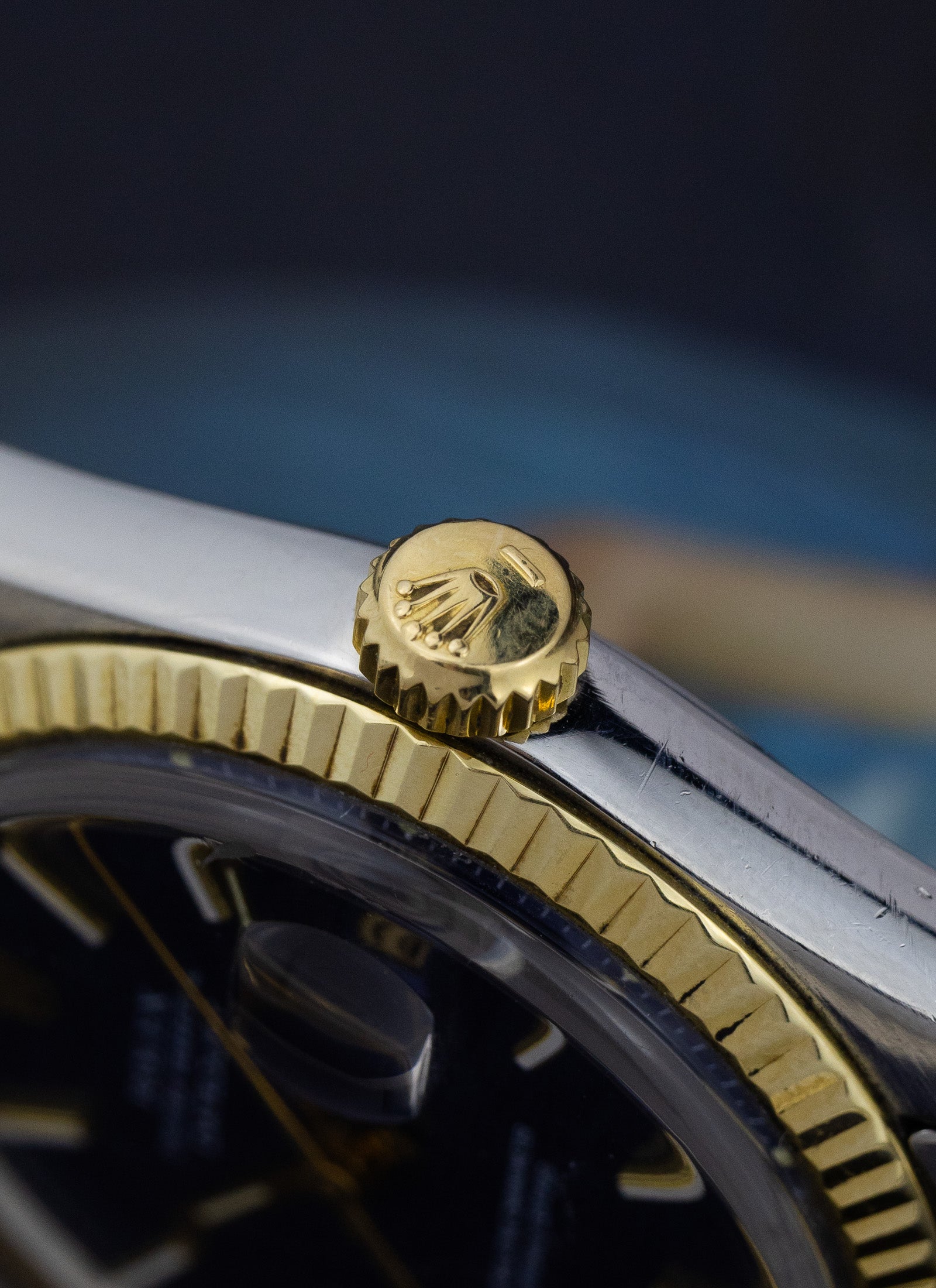 1974 Rolex Datejust Shantung Blue Dial 1601 Serviced