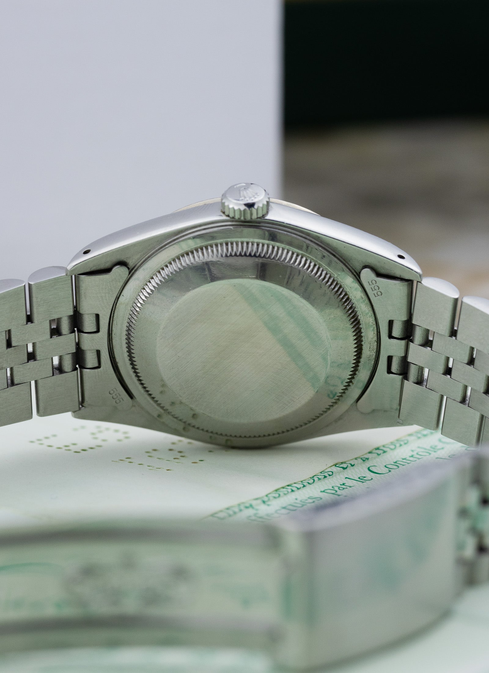 1990 Rolex Datejust Silver Linen Dial 16234 Full Set