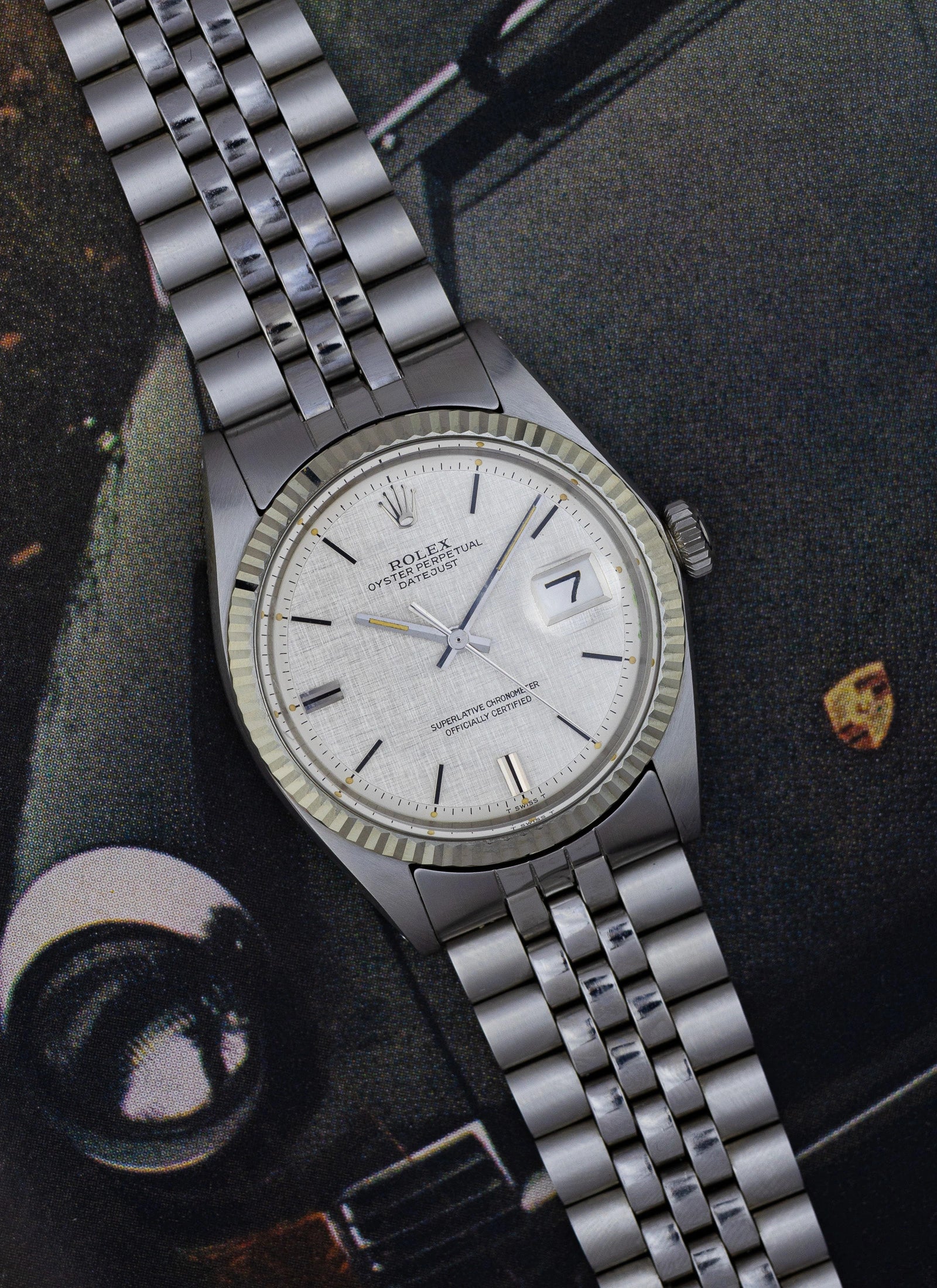 1972 Rolex Datejust 1601 Linen Dial + Box