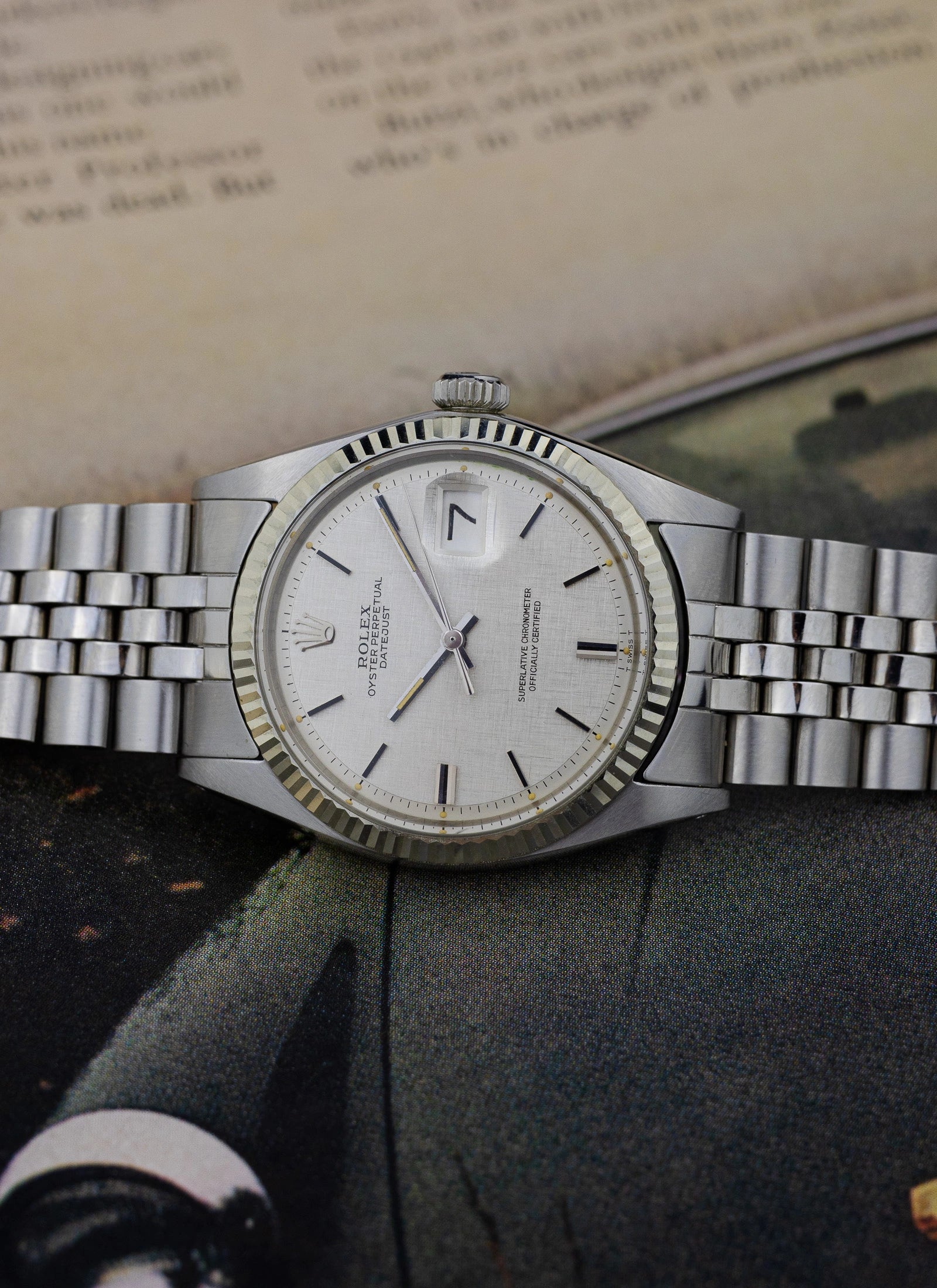 1972 Rolex Datejust 1601 Linen Dial + Box
