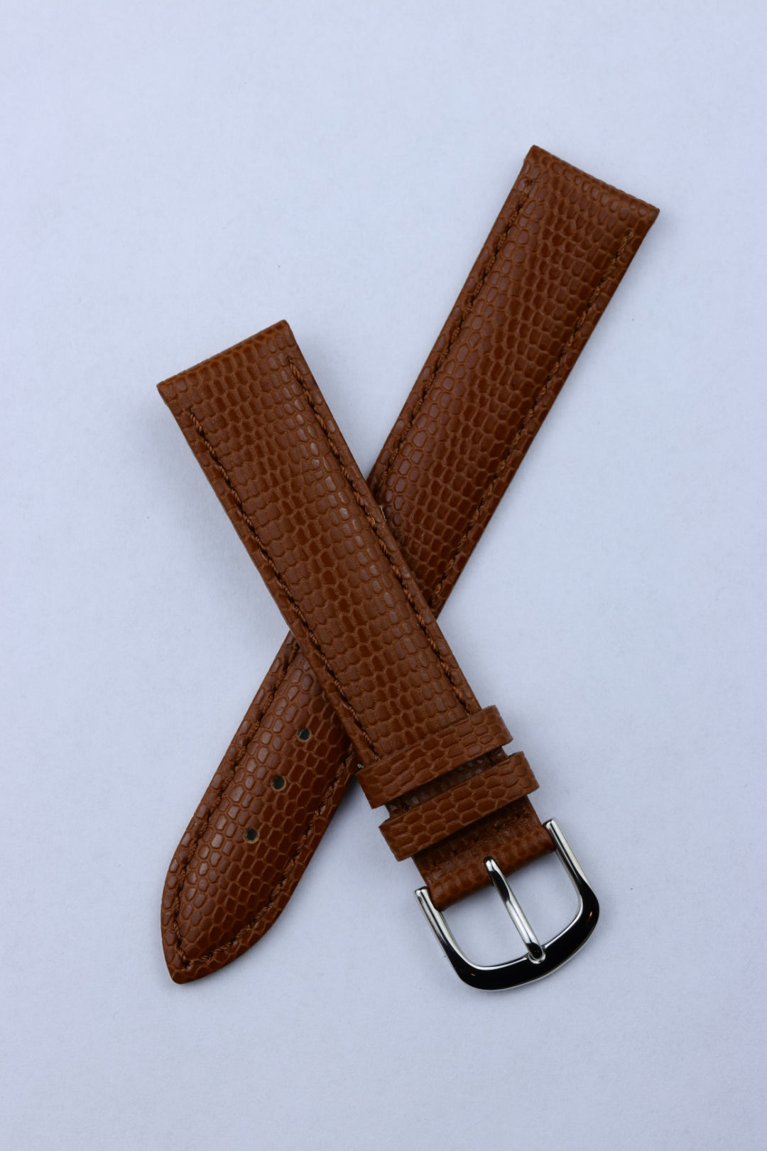 Pasek skórzany K.REDA jasny brąz jaszczurka wypukła (P062)