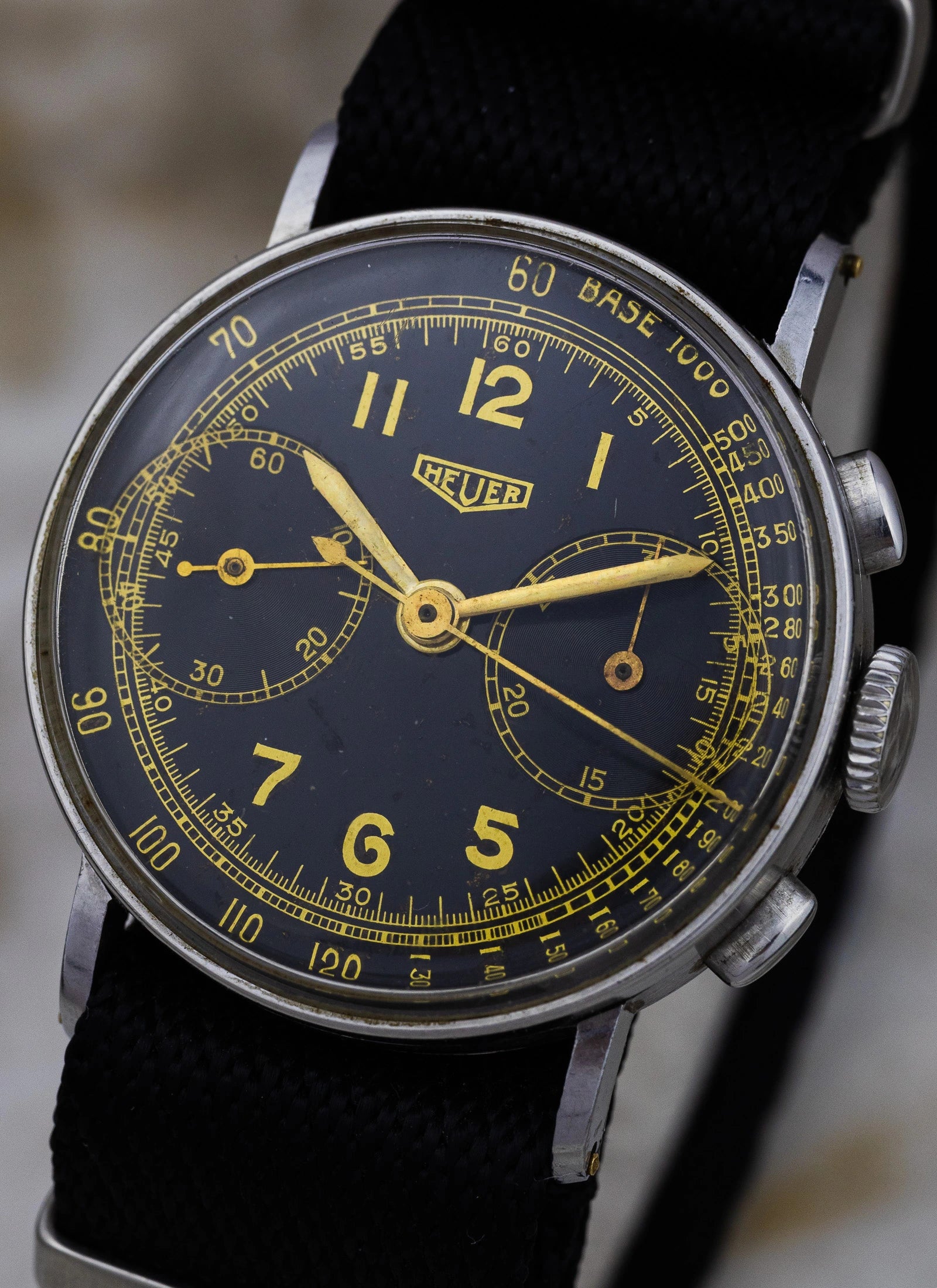 1940s Heuer Big Eyes 2402 Landeron 13