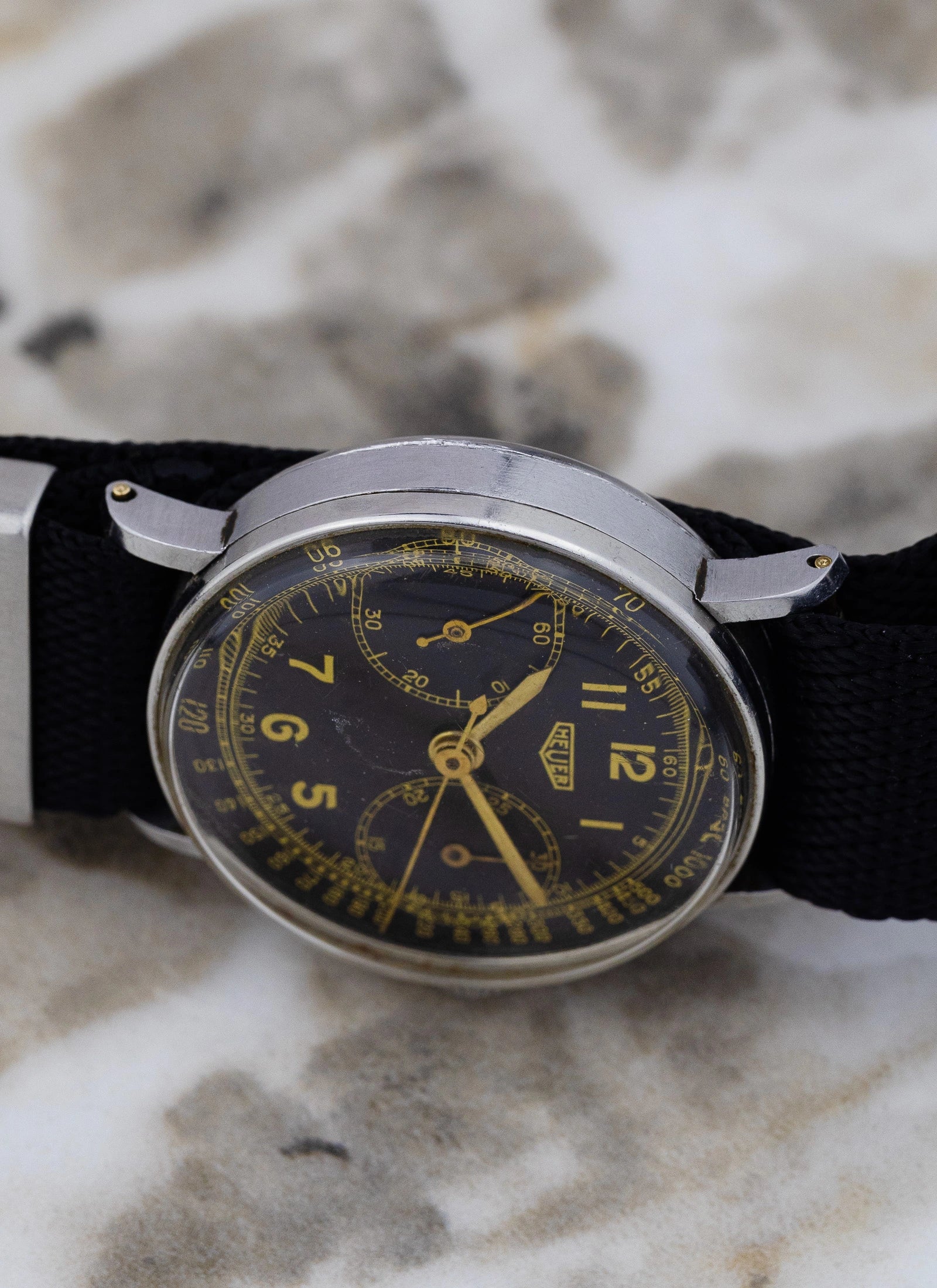 1940s Heuer Big Eyes 2402 Landeron 13