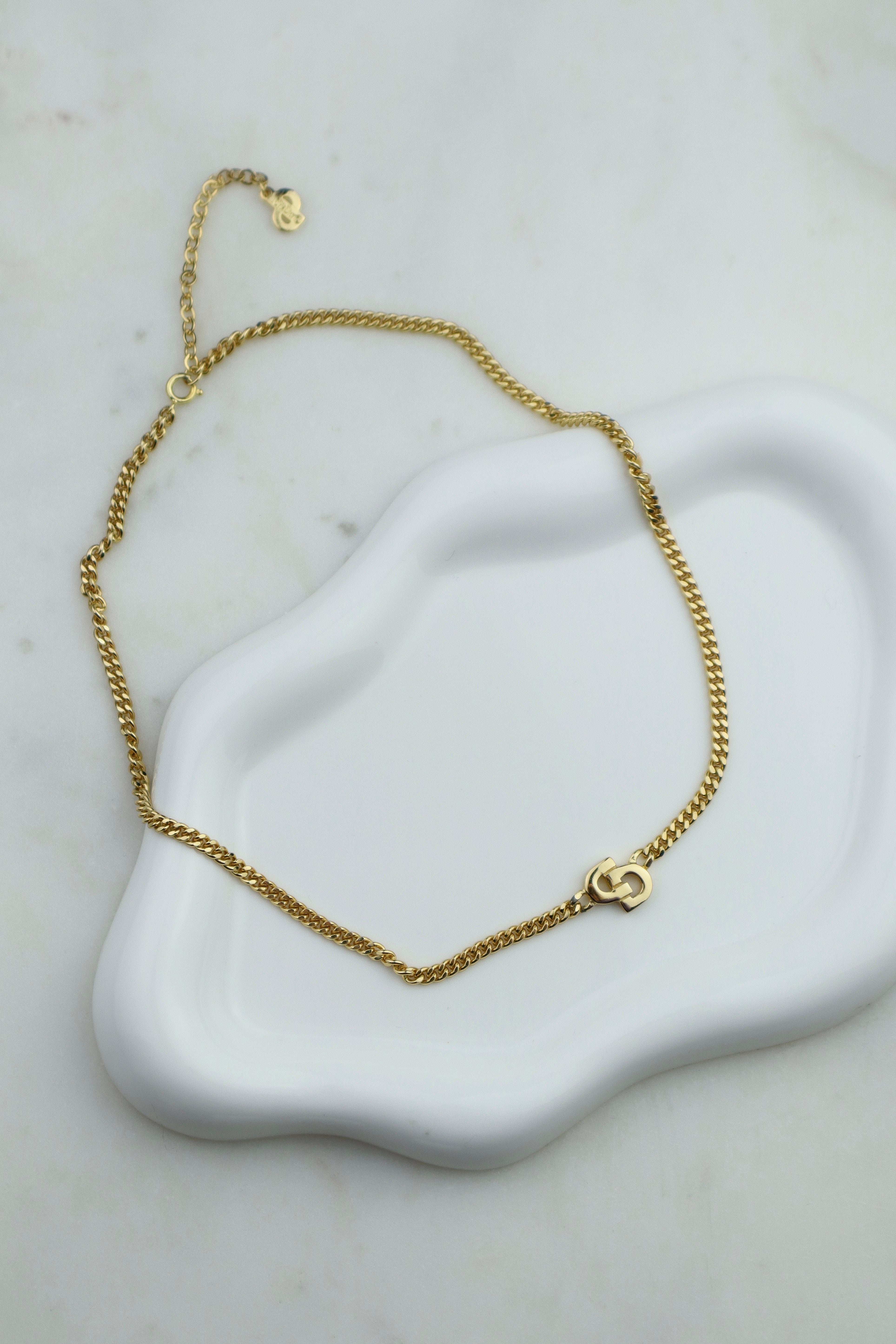 Christian Dior - pozłacany naszyjnik "Paris classic"