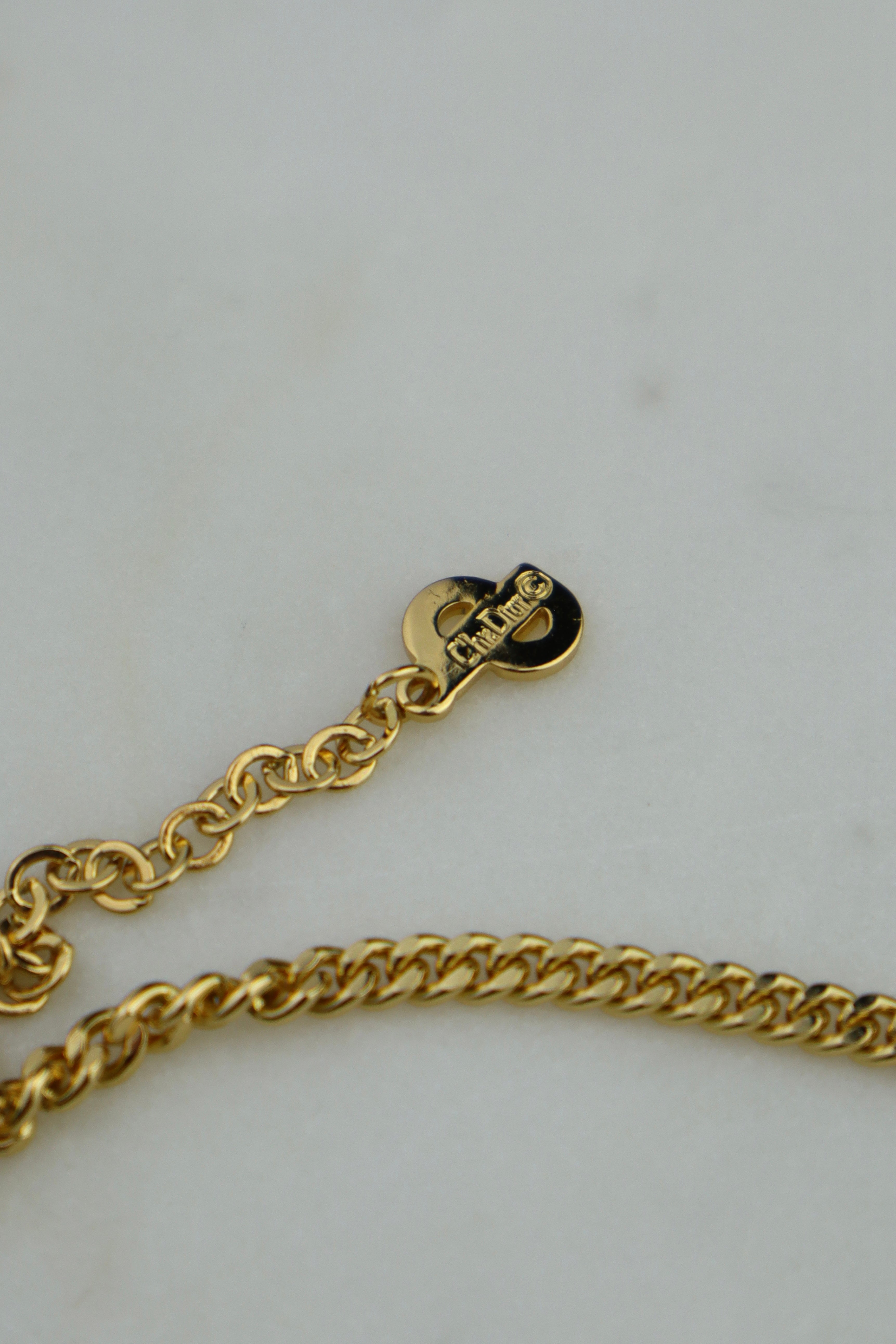 Christian Dior - pozłacany naszyjnik "Paris classic"