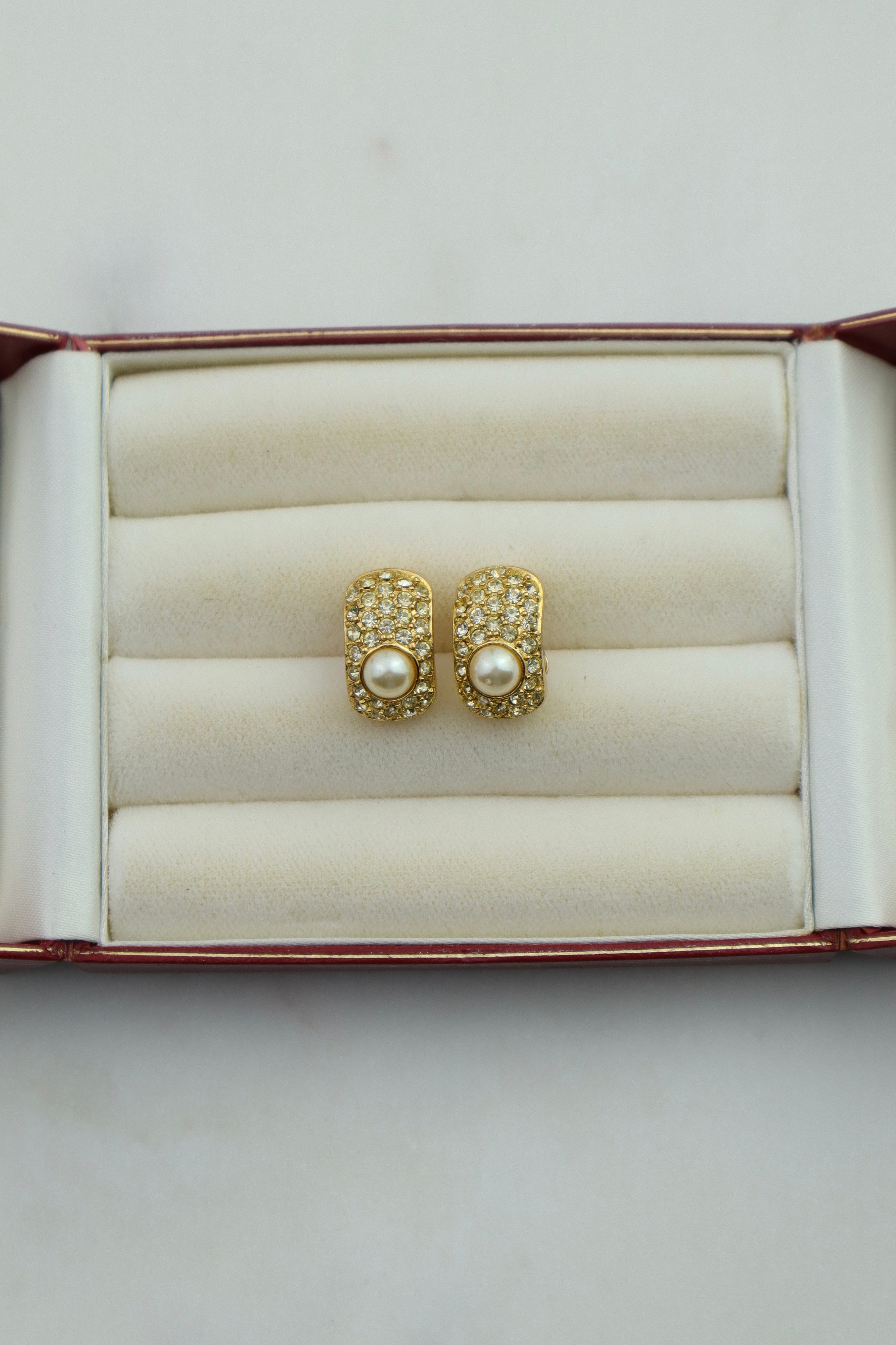 Christian Dior - klipsy „Pearl & Crystal”