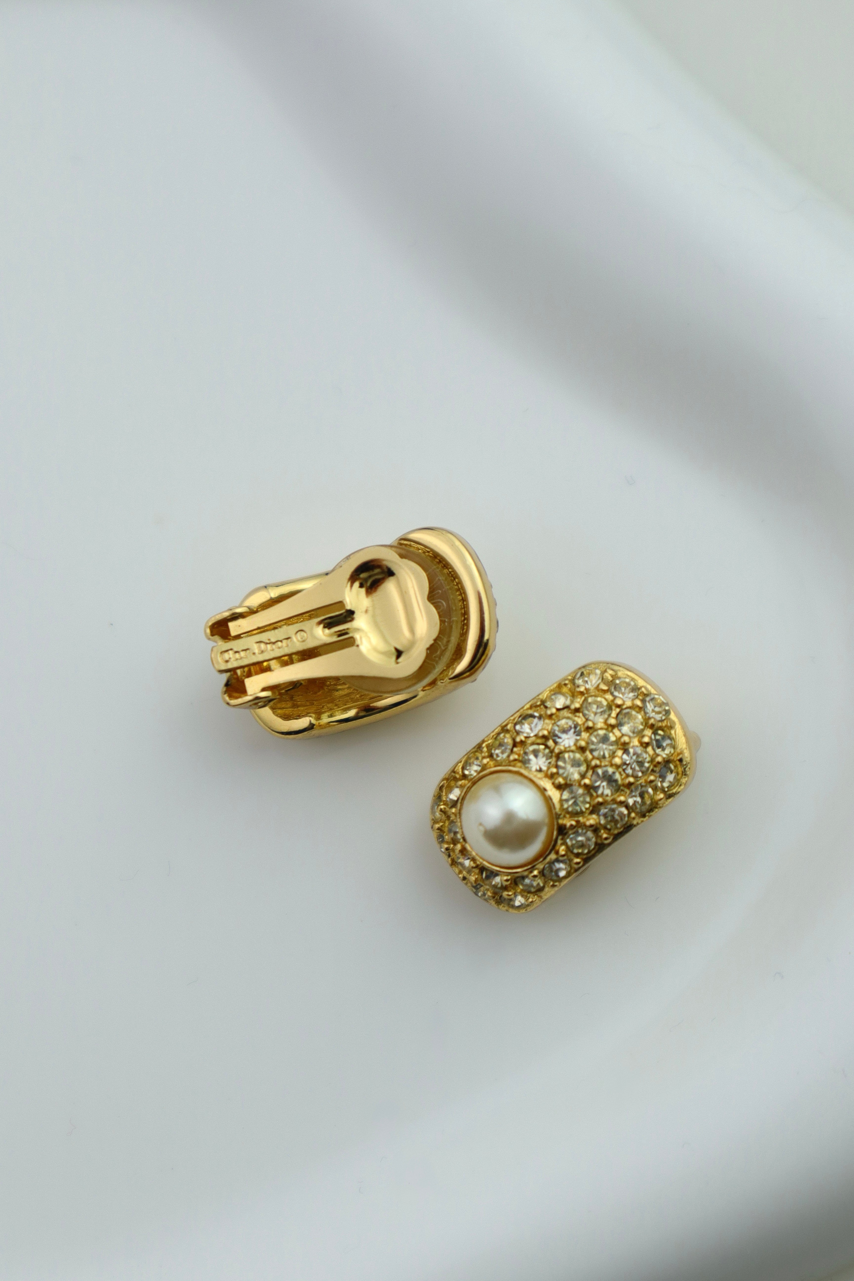 Christian Dior - klipsy „Pearl & Crystal”