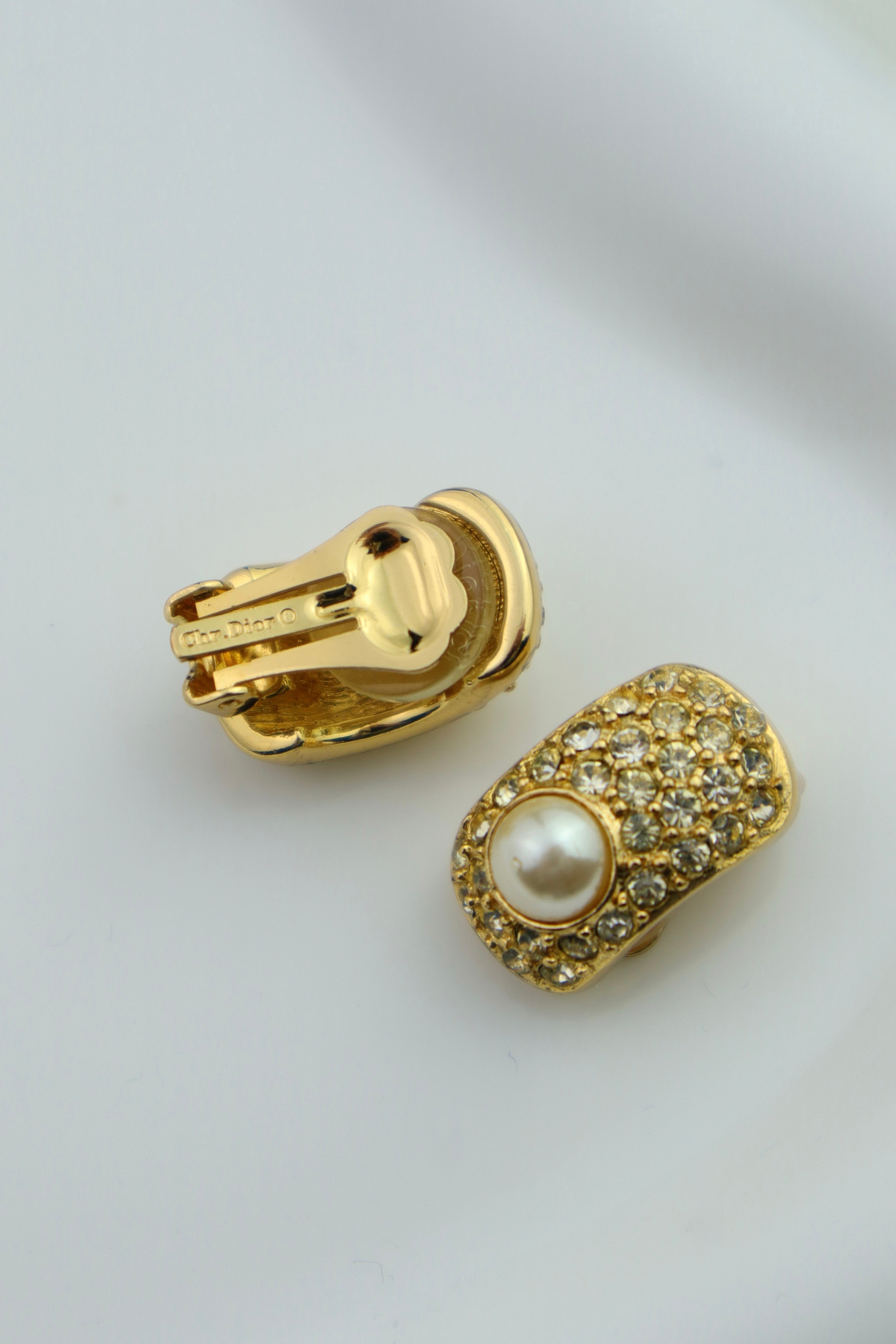 Christian Dior - klipsy „Pearl & Crystal”